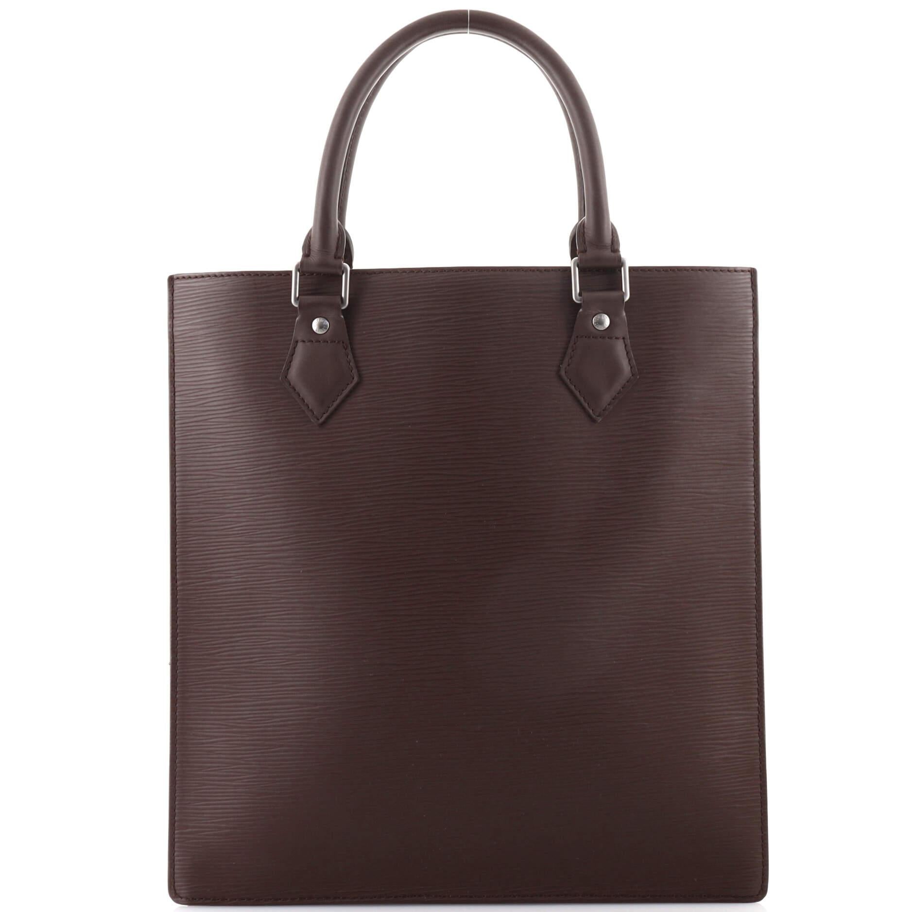 Black Louis Vuitton Sac Plat Bag Epi Leather PM