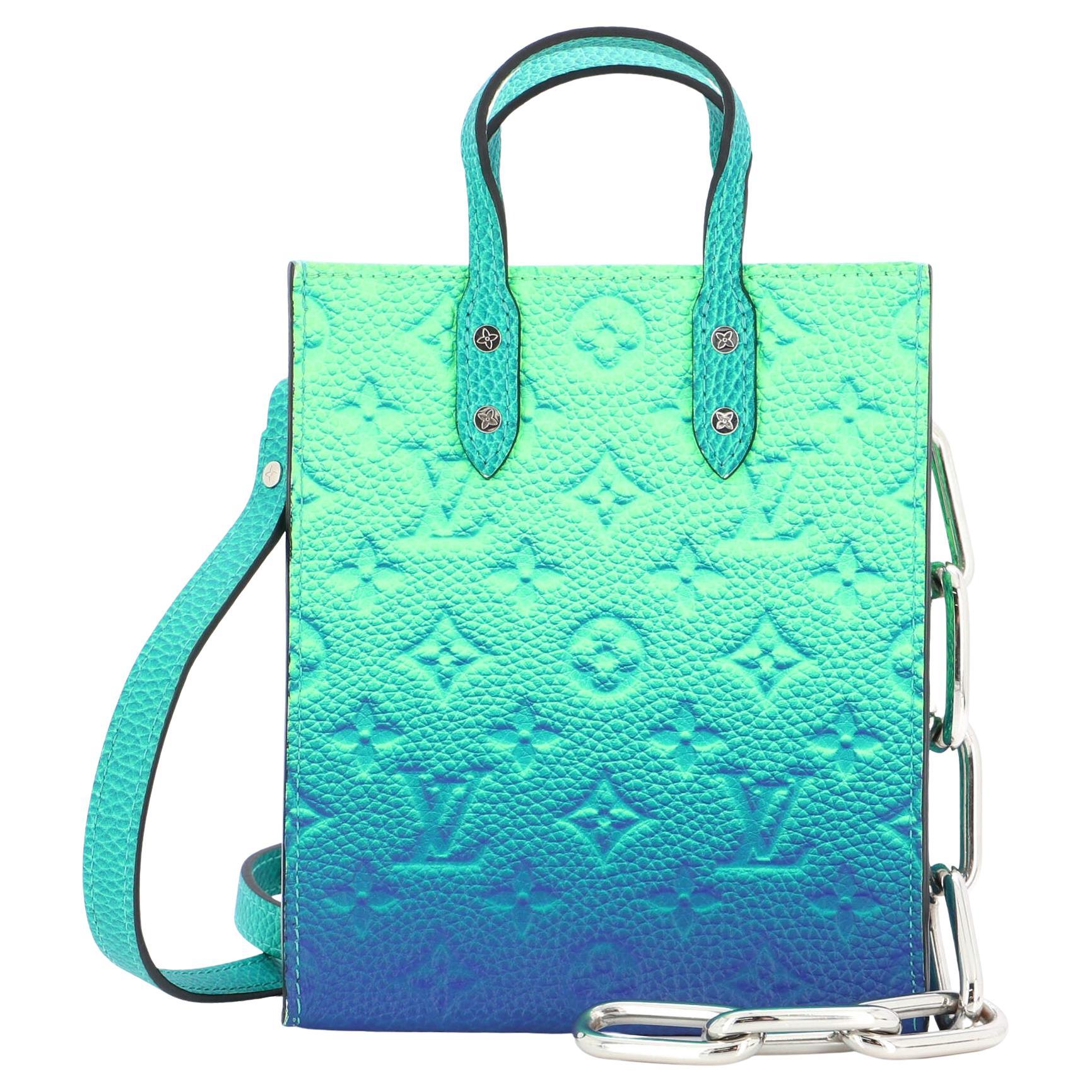 Louis Vuitton, Bags, Louis Vuitton Virgil Abloh Blue Neon Green Gradient  Illusion Backpack