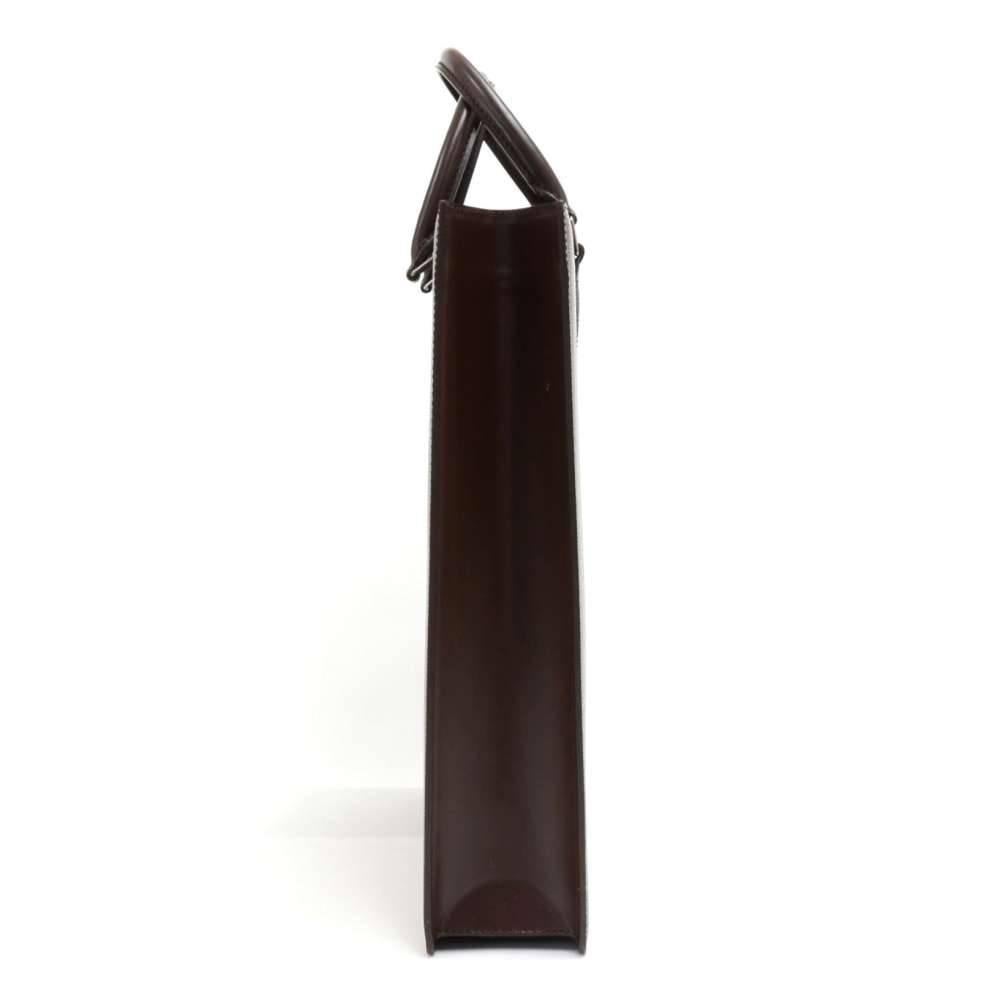 Black Louis Vuitton Sac Plat Brown Epi Leather Handbag Tote Silver Hardware For Sale