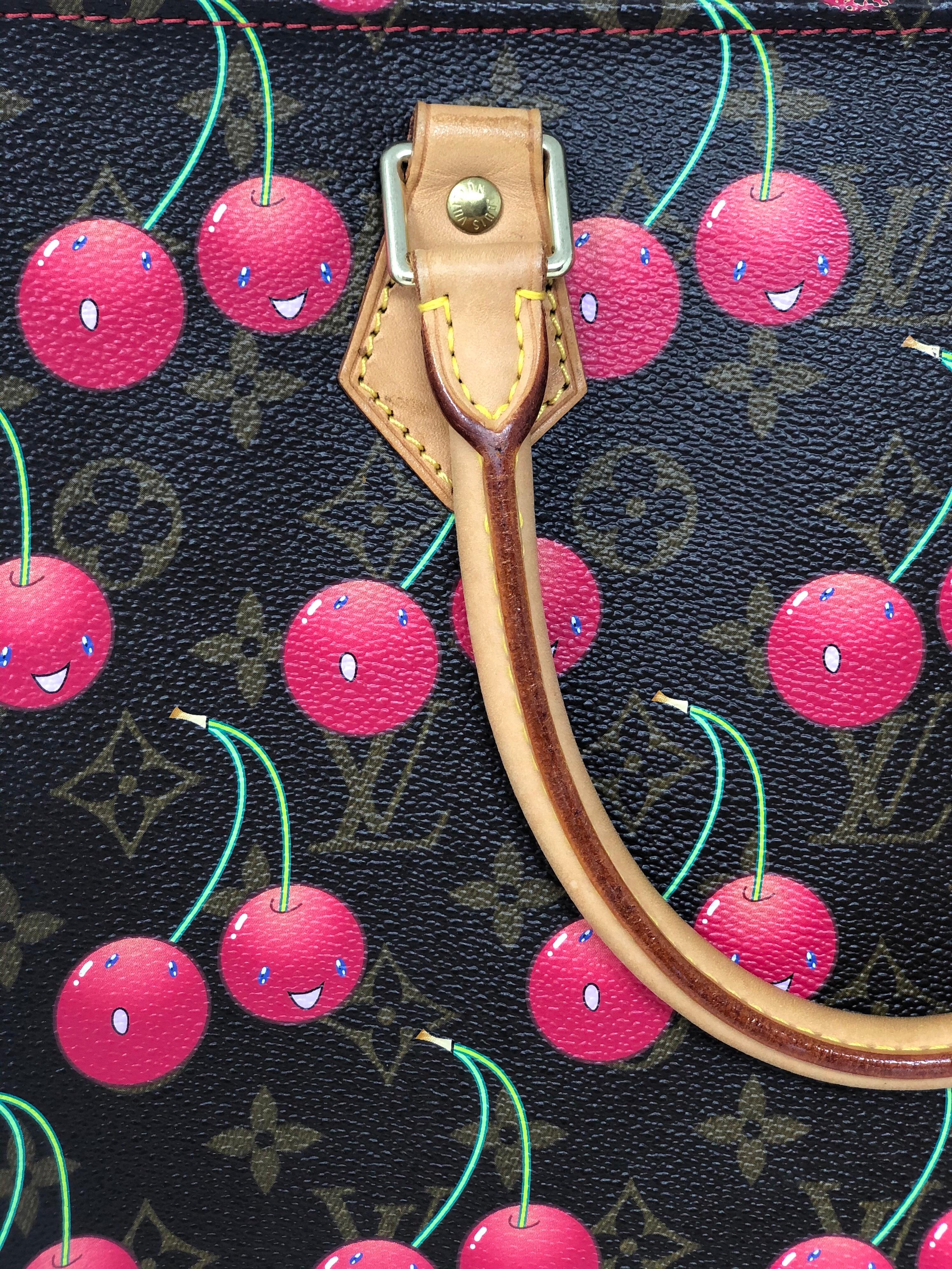 Louis Vuitton Sac Plat Cherry Tote Bag. Murakami design Cherry. Limited and rare collector's piece. Excellent condition. Guaranteed authentic. 
