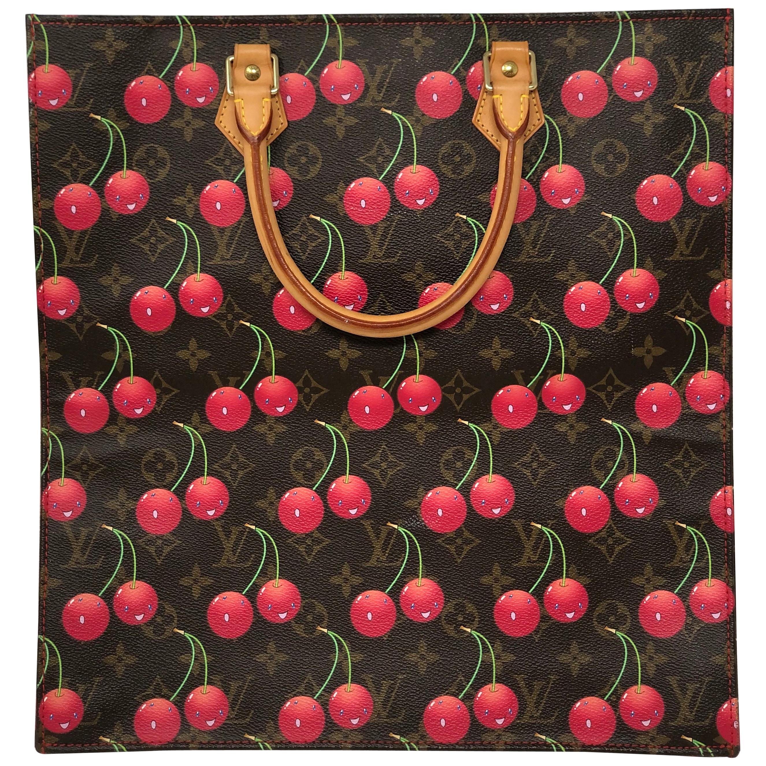 LOUIS VUITTON MONOGRAM Cherry SAC PLAT Handbag Tote Bag #45 Rise