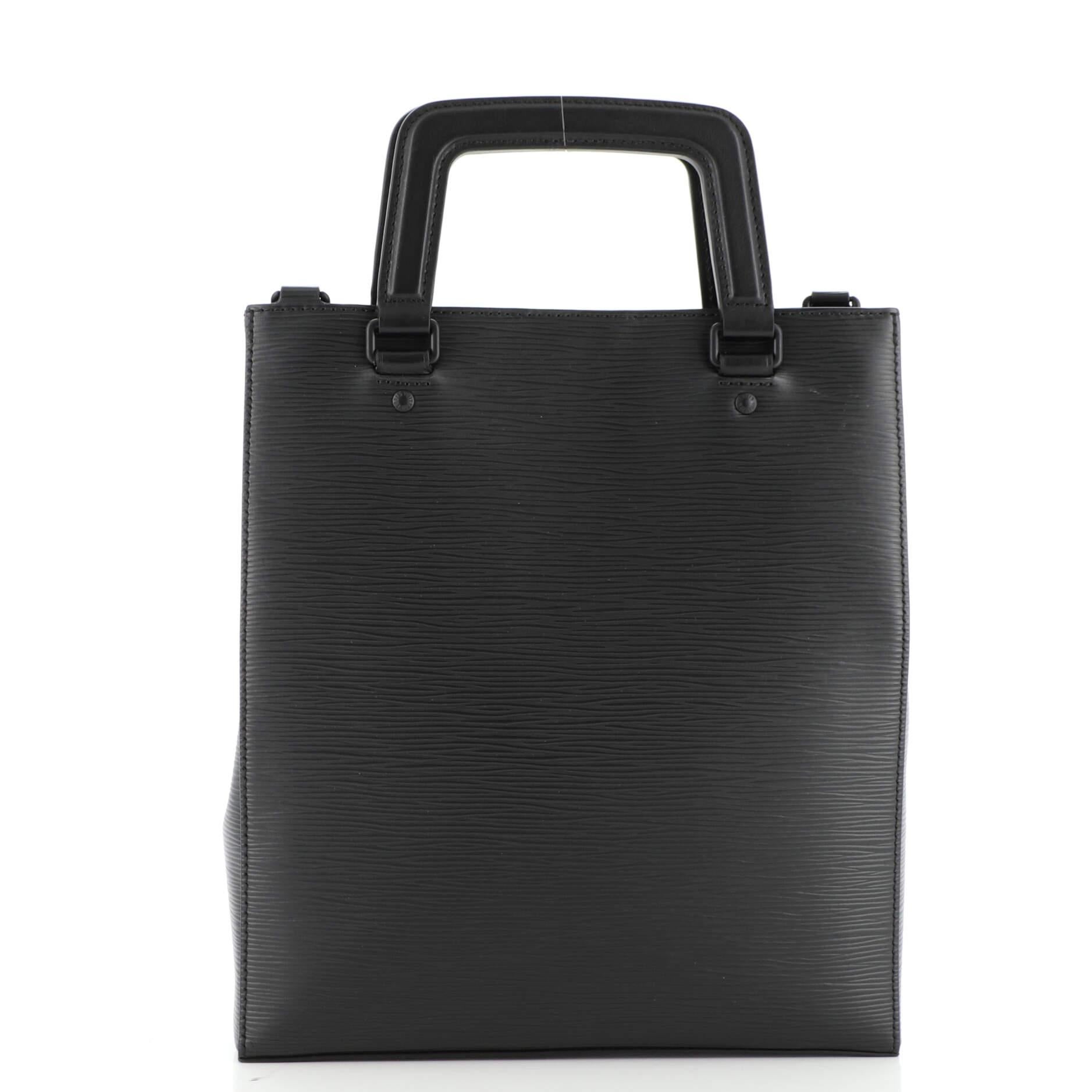 Black Louis Vuitton Sac Plat Fold Bag Epi Leather