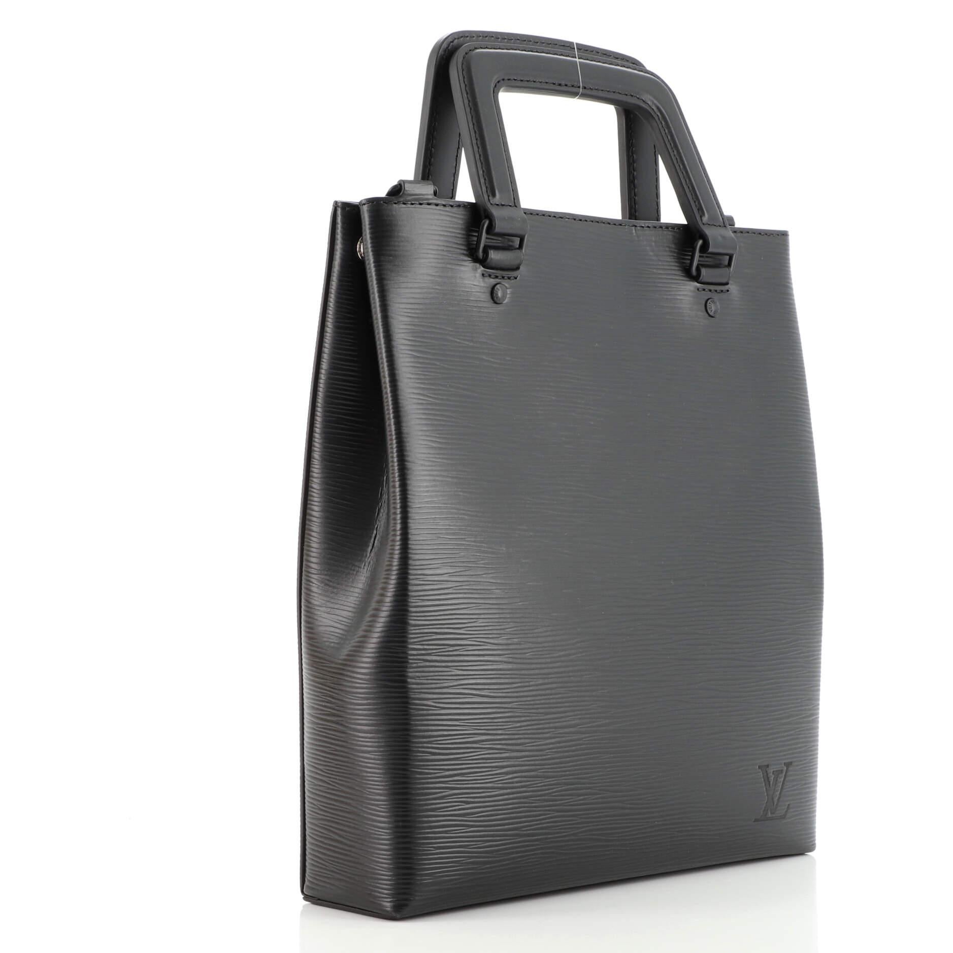 Black Louis Vuitton Sac Plat Fold Bag Epi Leather