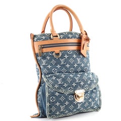 Sac Plat Handtasche aus Denim von Louis Vuitton