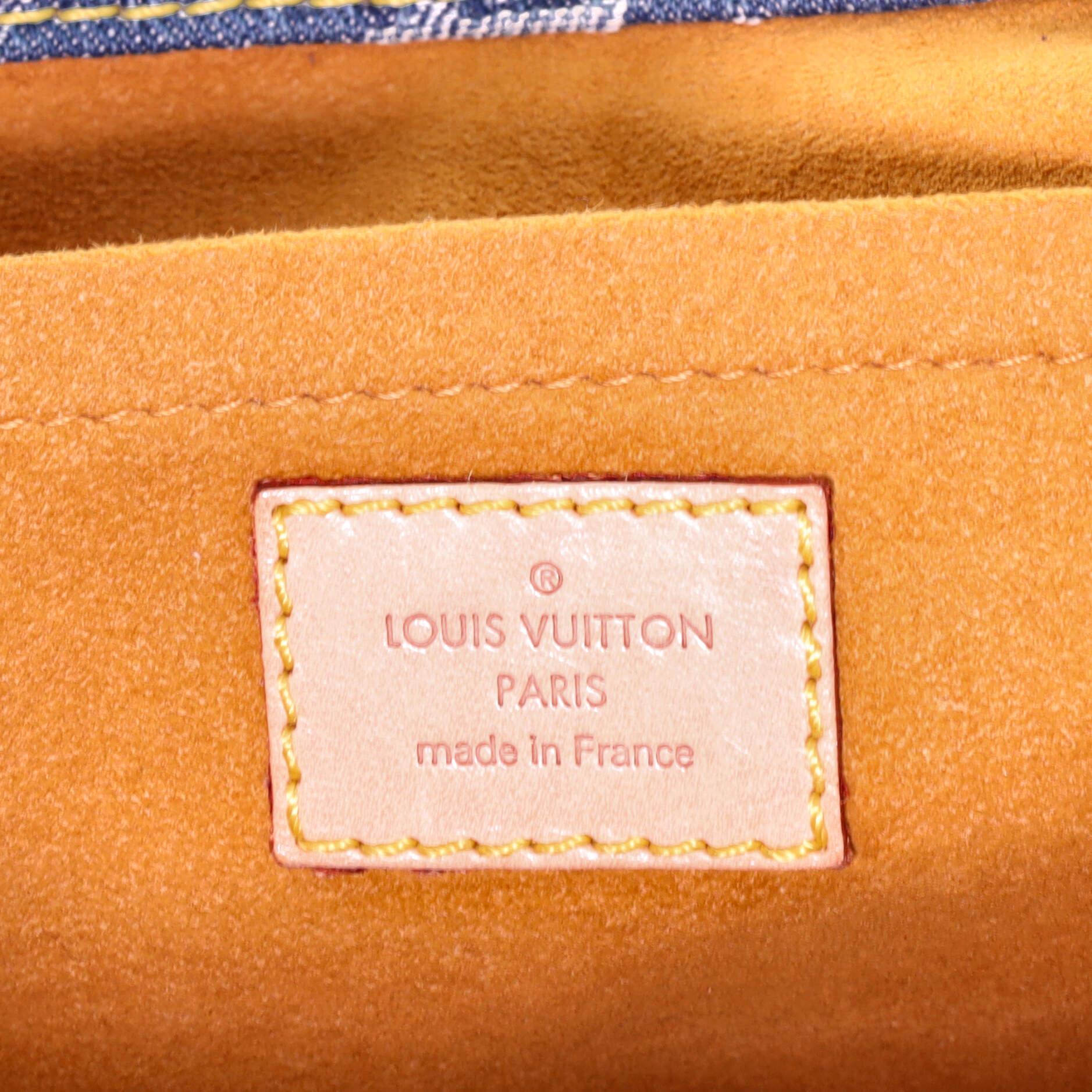 Louis Vuitton Sac Plat Handbag Denim 2