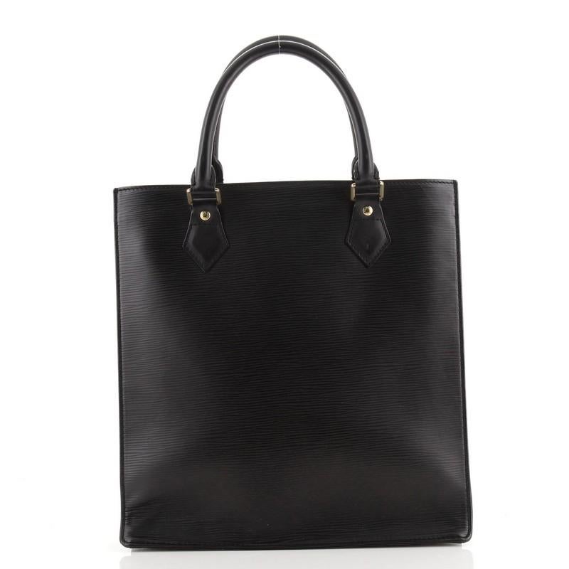 Black Louis Vuitton Sac Plat Handbag Epi Leather PM