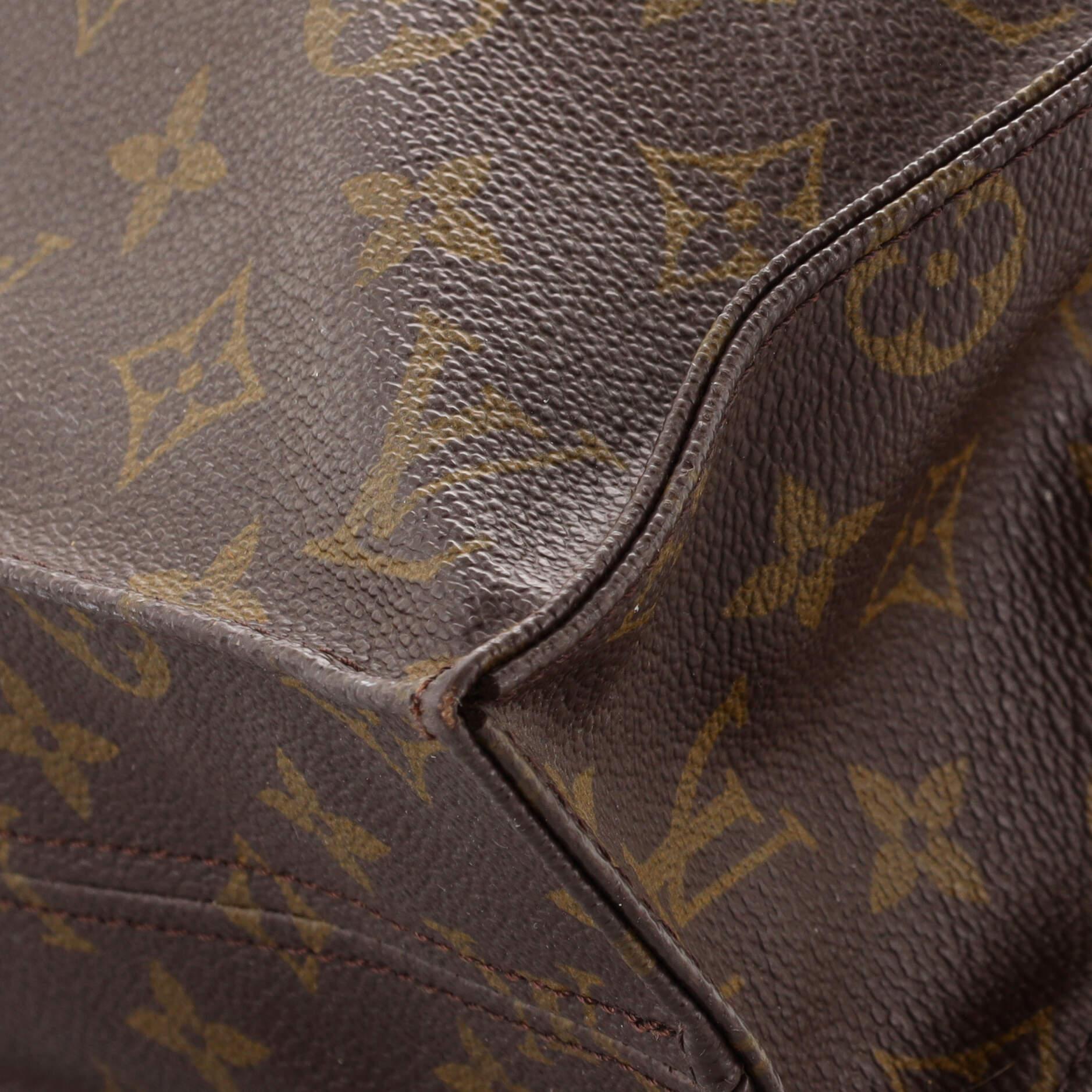 Black Louis Vuitton Sac Plat Handbag Monogram Canvas GM