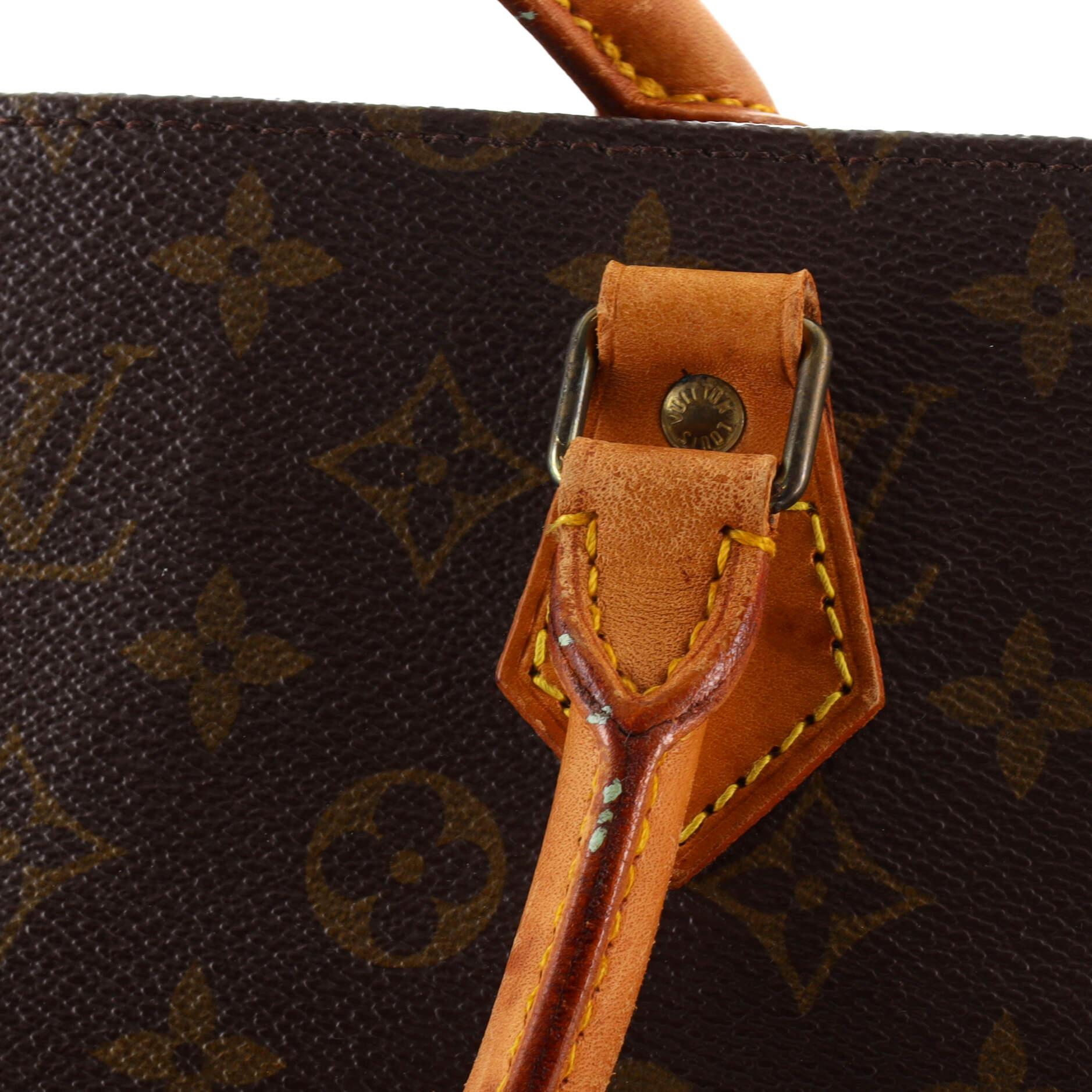 Louis Vuitton Sac Plat Handbag Monogram Canvas GM In Fair Condition In NY, NY