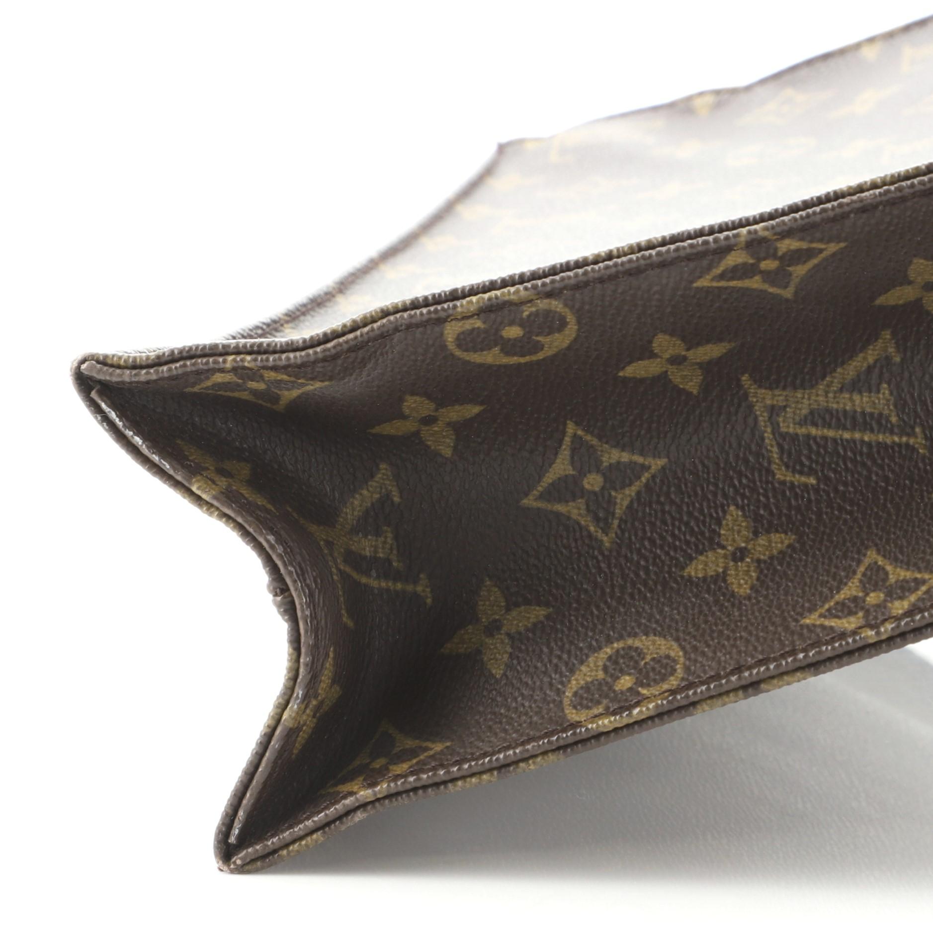 Louis Vuitton Sac Plat Handbag Monogram Canvas GM In Good Condition In NY, NY