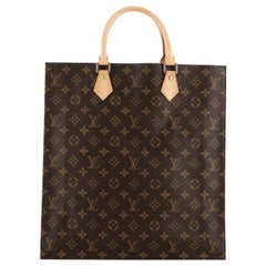 Louis Vuitton Sac Plat Handbag Monogram Canvas GM