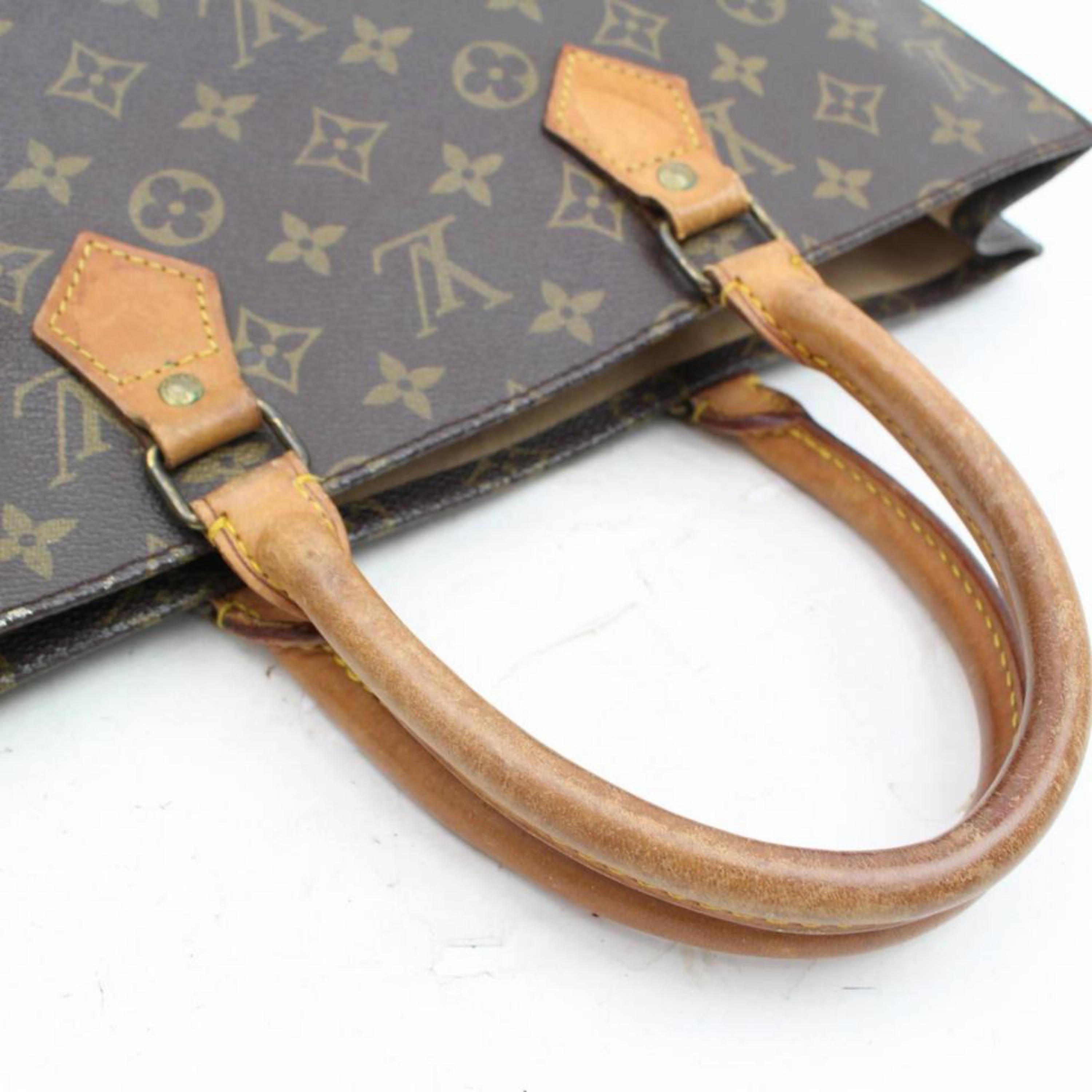 Louis Vuitton Sac Plat Monogram 868094 Brown Coated Canvas Tote For Sale 5