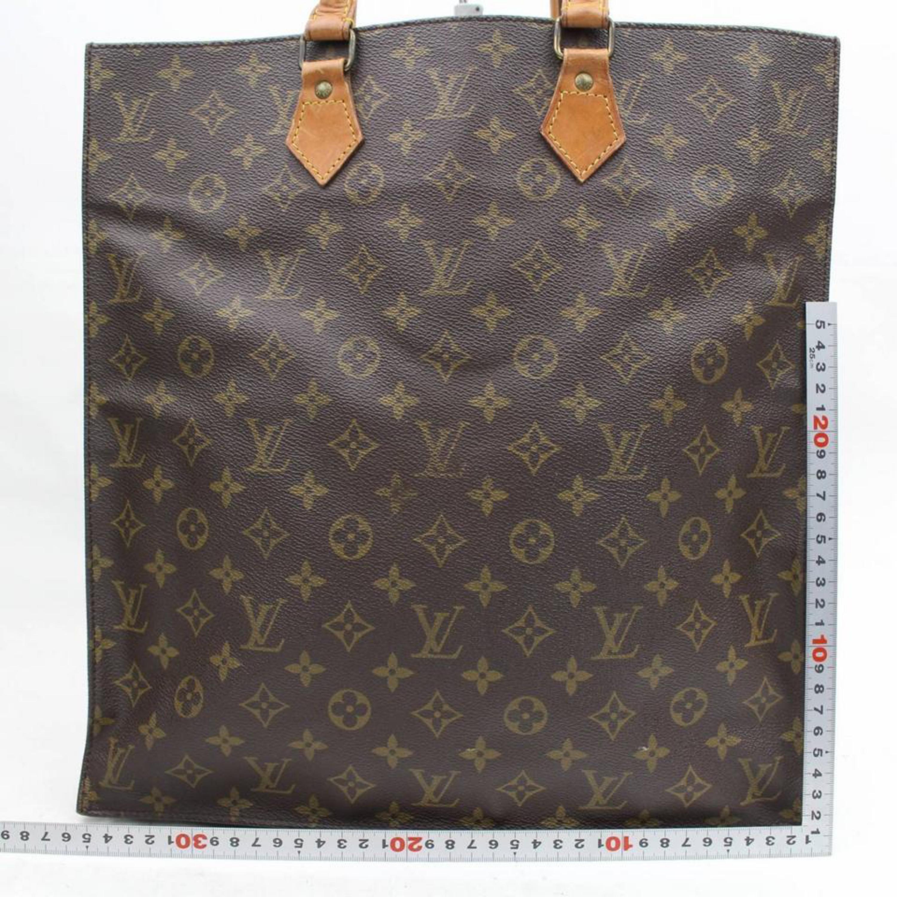Louis Vuitton Sac Plat Monogram 868094 Brown Coated Canvas Tote For Sale 1