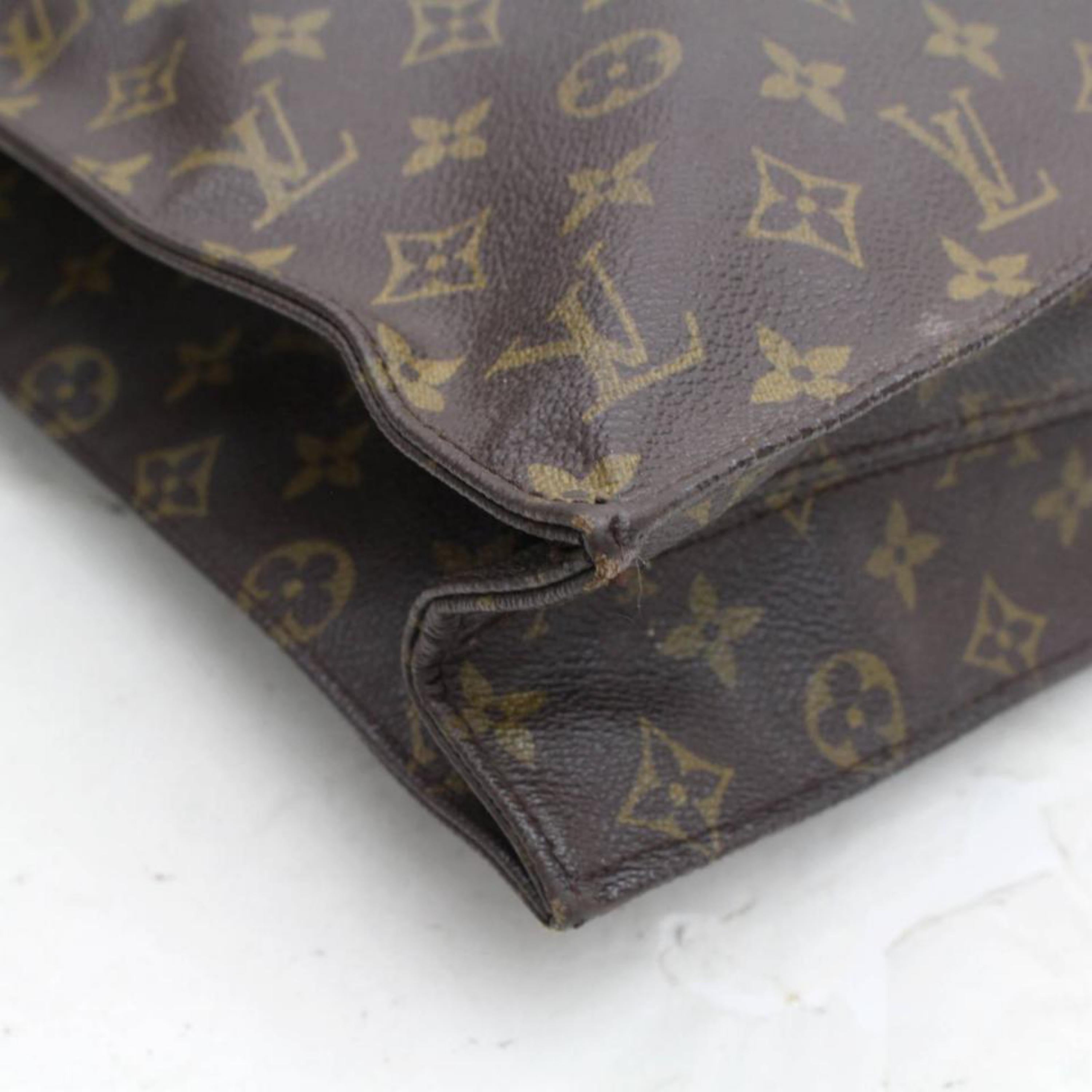 Louis Vuitton Sac Plat Monogram 868094 Brown Coated Canvas Tote For Sale 2