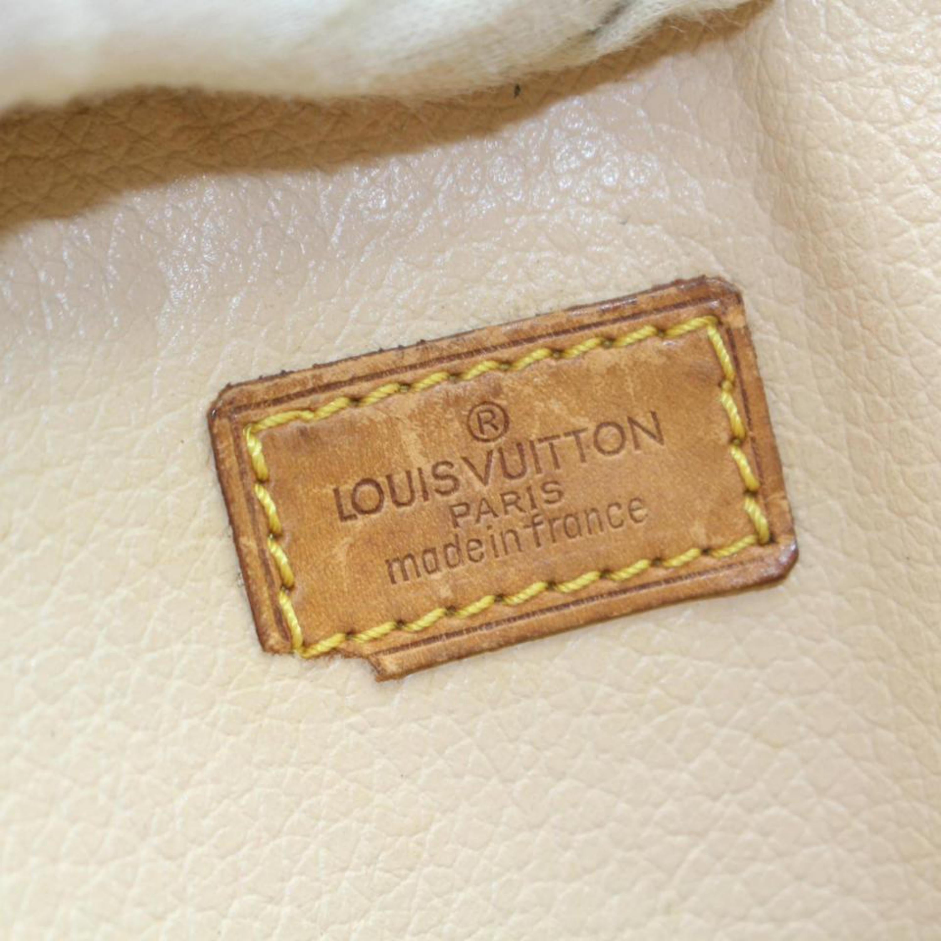 Gray Louis Vuitton Sac Plat Monogram Shopper 869480 Brown Coated Canvas Tote For Sale