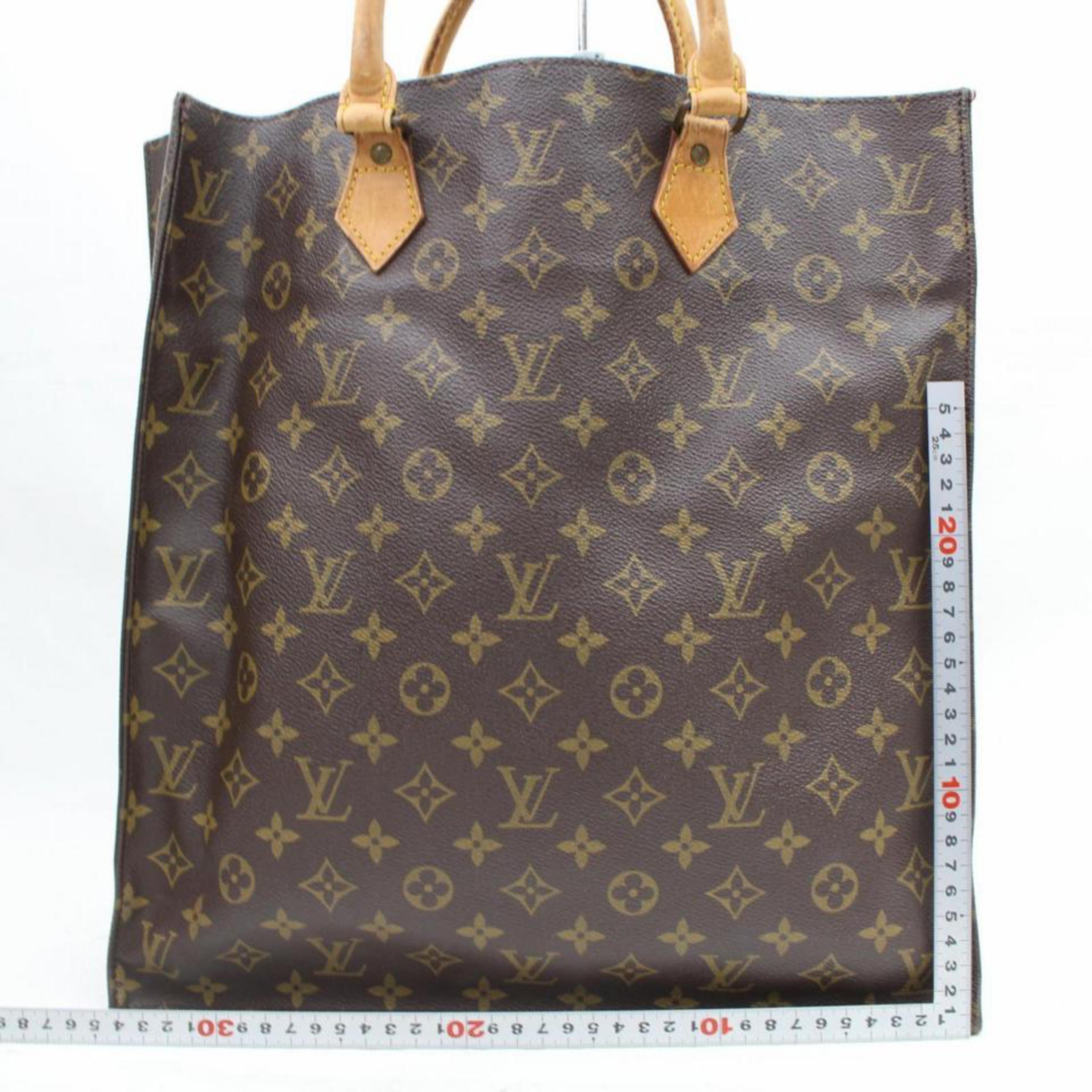 Women's Louis Vuitton Sac Plat Monogram Shopper 869480 Brown Coated Canvas Tote For Sale