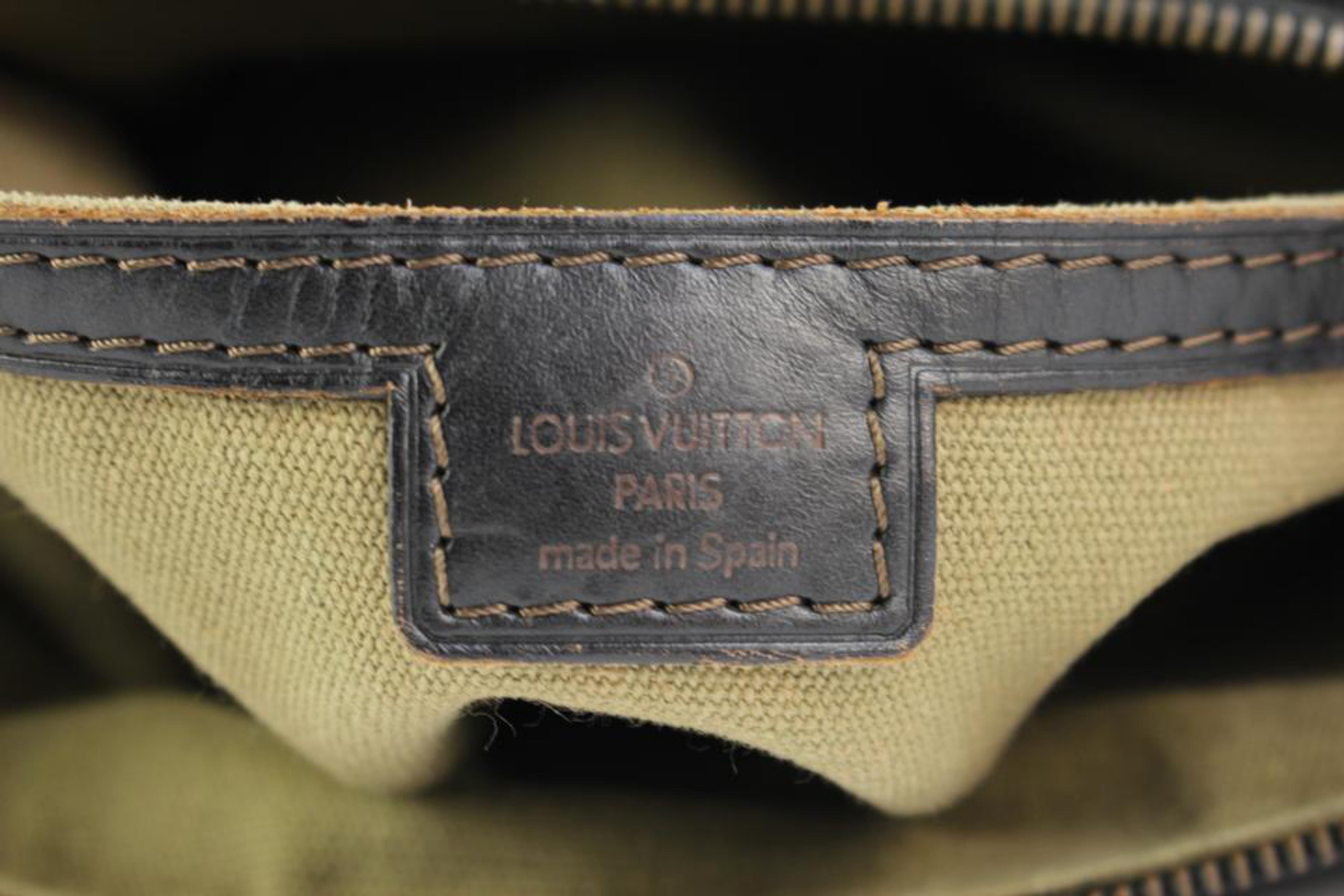 Louis Vuitton Sac Plat Utah Crossbody 216161 Brown Leather Messenger Bag For Sale 8