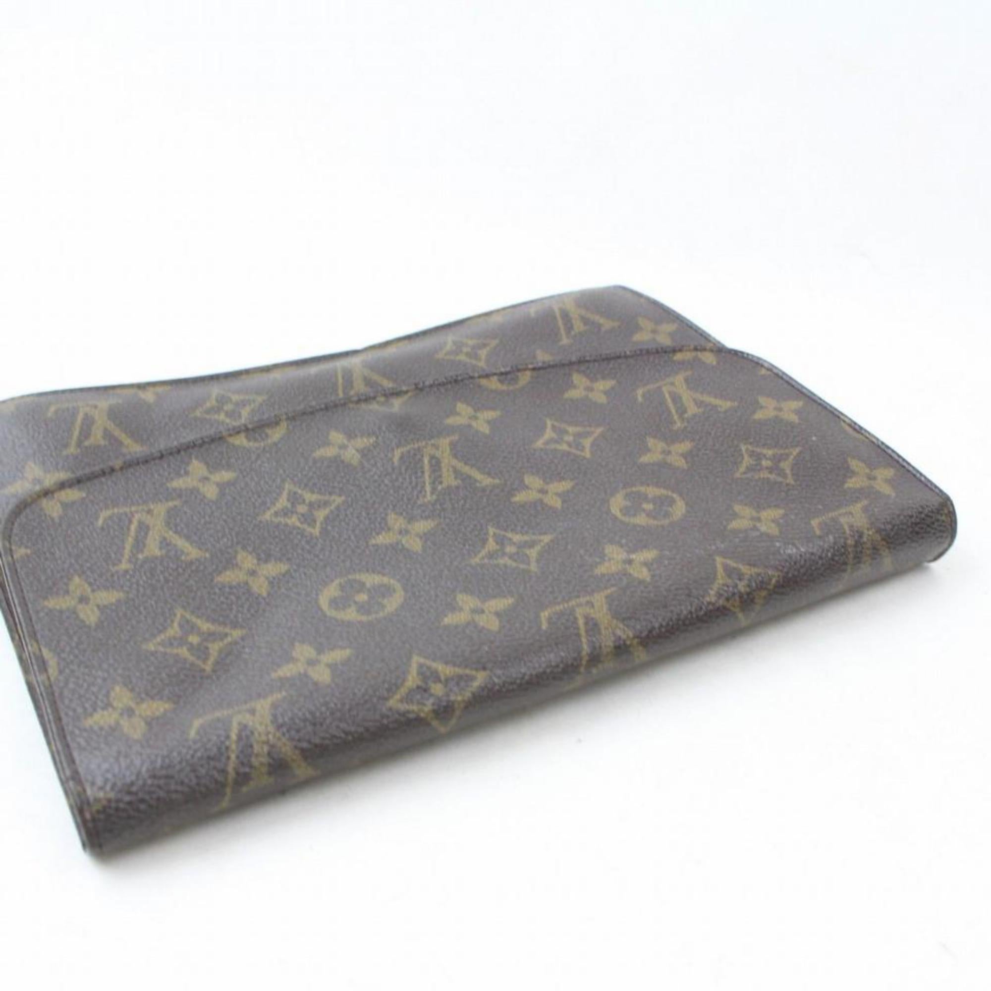 Women's Louis Vuitton Sac rabat Pochette Rabat Mule Envelope 869014 Brown Canvas Clutch For Sale