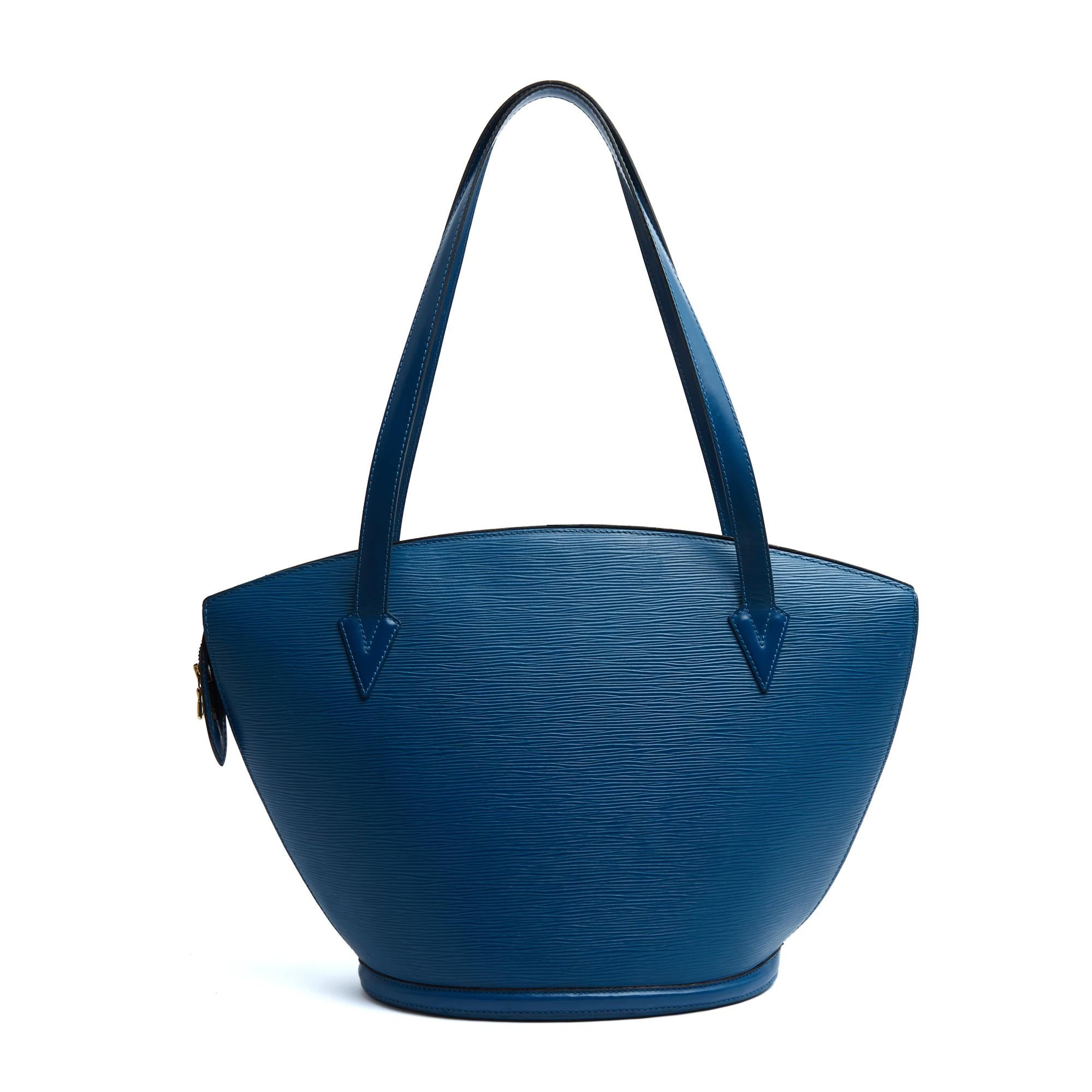 Louis Vuitton Sac Saint Jacques Epi Leather Blue Shoulder Bag For Sale 1
