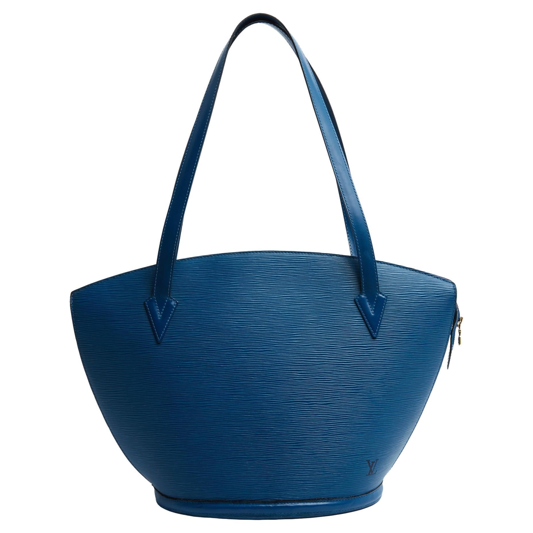 Louis Vuitton Sac Saint Jacques Epi Leather Blue Shoulder Bag For Sale