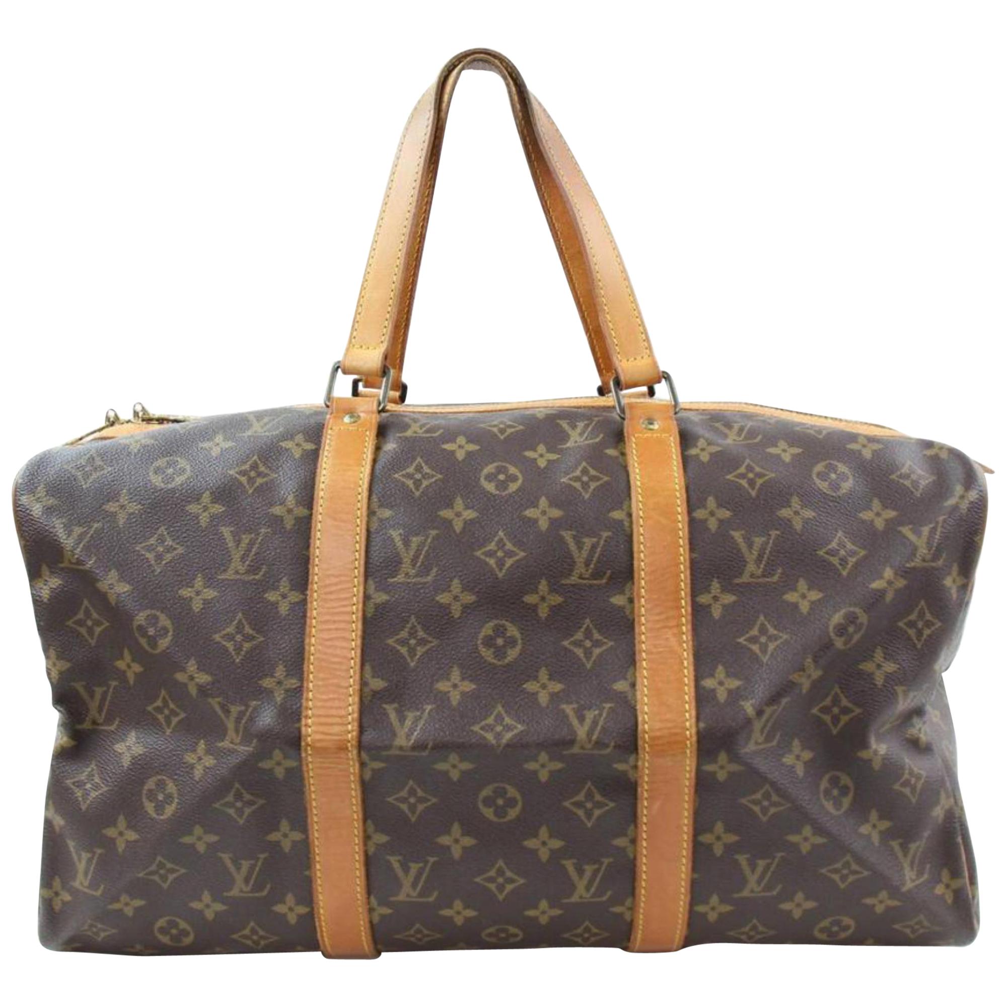 Louis Vuitton Sac Souple 45 867150 Brown Coated Canvas Weekend/Travel Bag