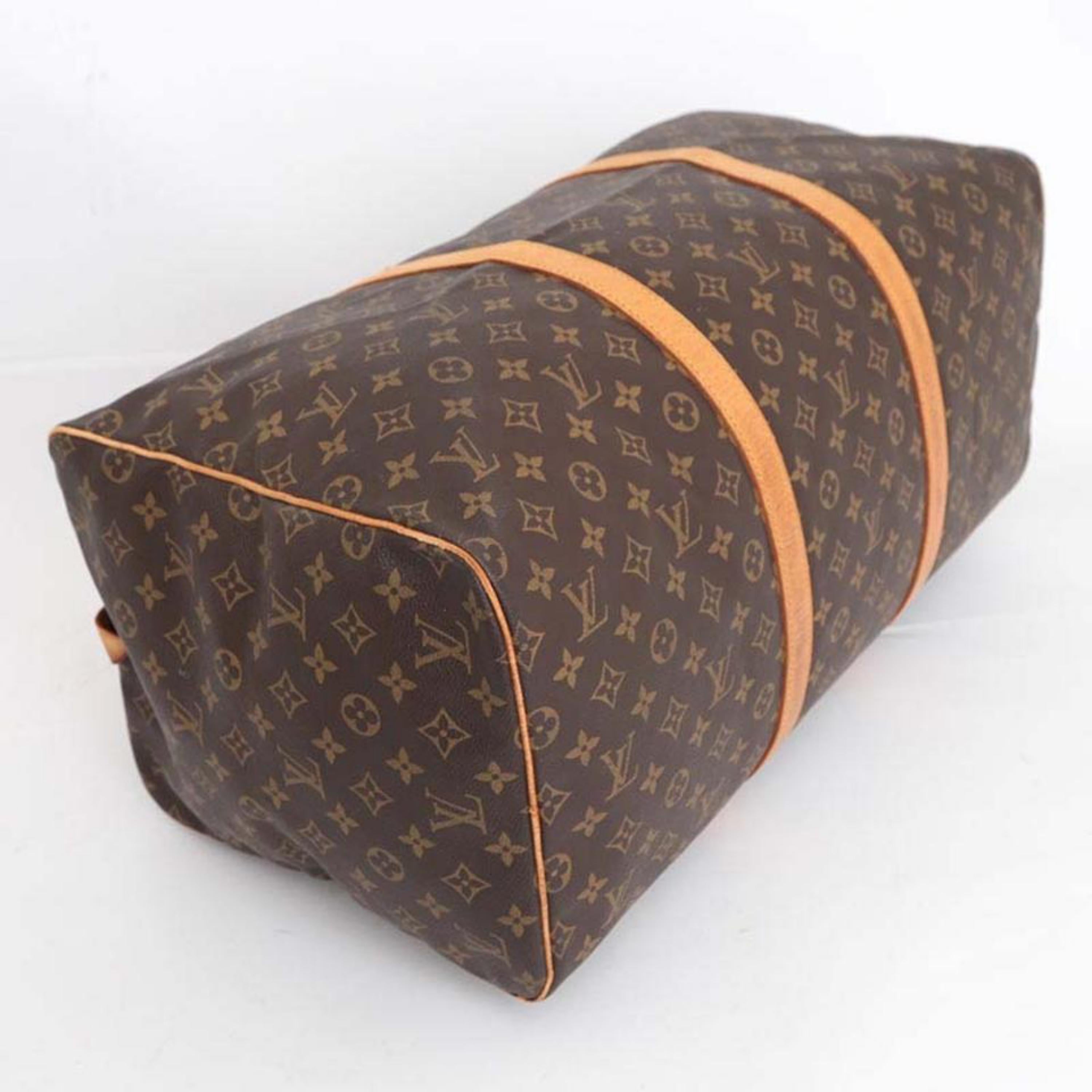 Louis Vuitton Sac Souple Monogram 55 230343 Coated Canvas Weekend/Travel Bag For Sale 3