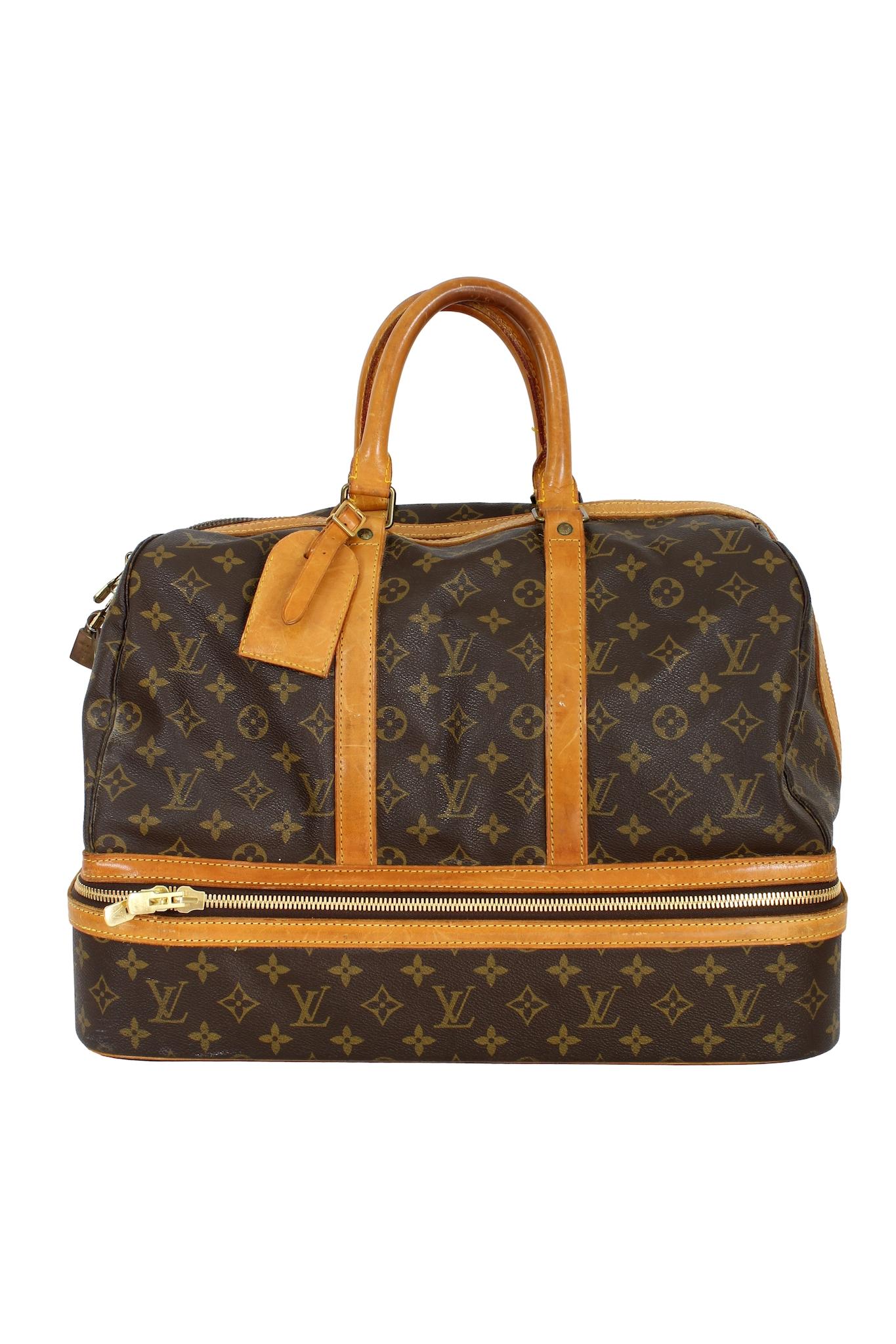 Louis Vuitton Sac Sport Luggage Bag Monogram Vintage 1980s In Good Condition For Sale In Brindisi, Bt