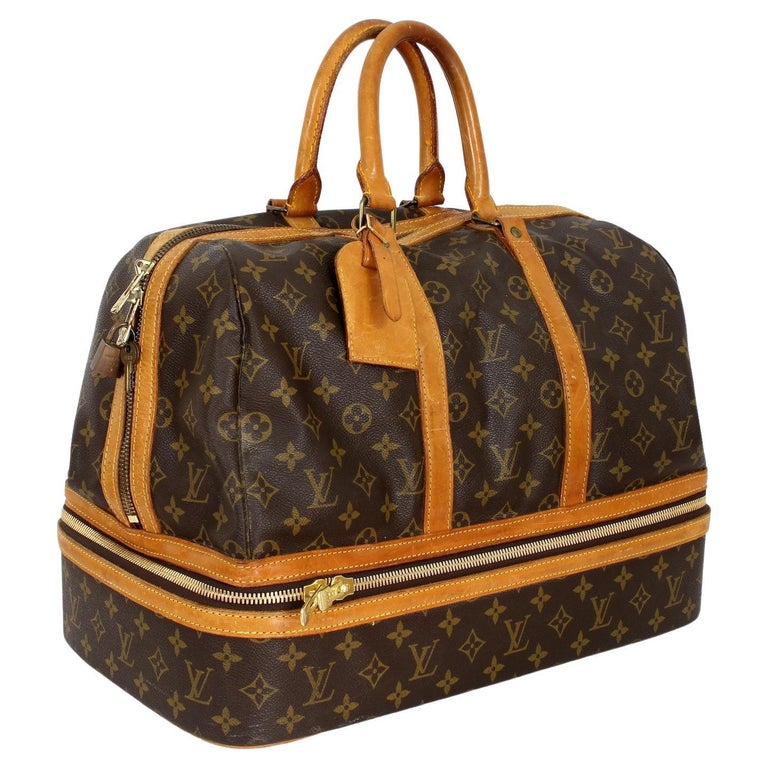 Vintage 1980s Louis Vuitton Keepall Bandouliere 50 Brown Monogram Duffel Bag