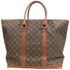 Louis Vuitton Sac Weekend Extra Large Gm 870199 Brown Coated Canvas Tote