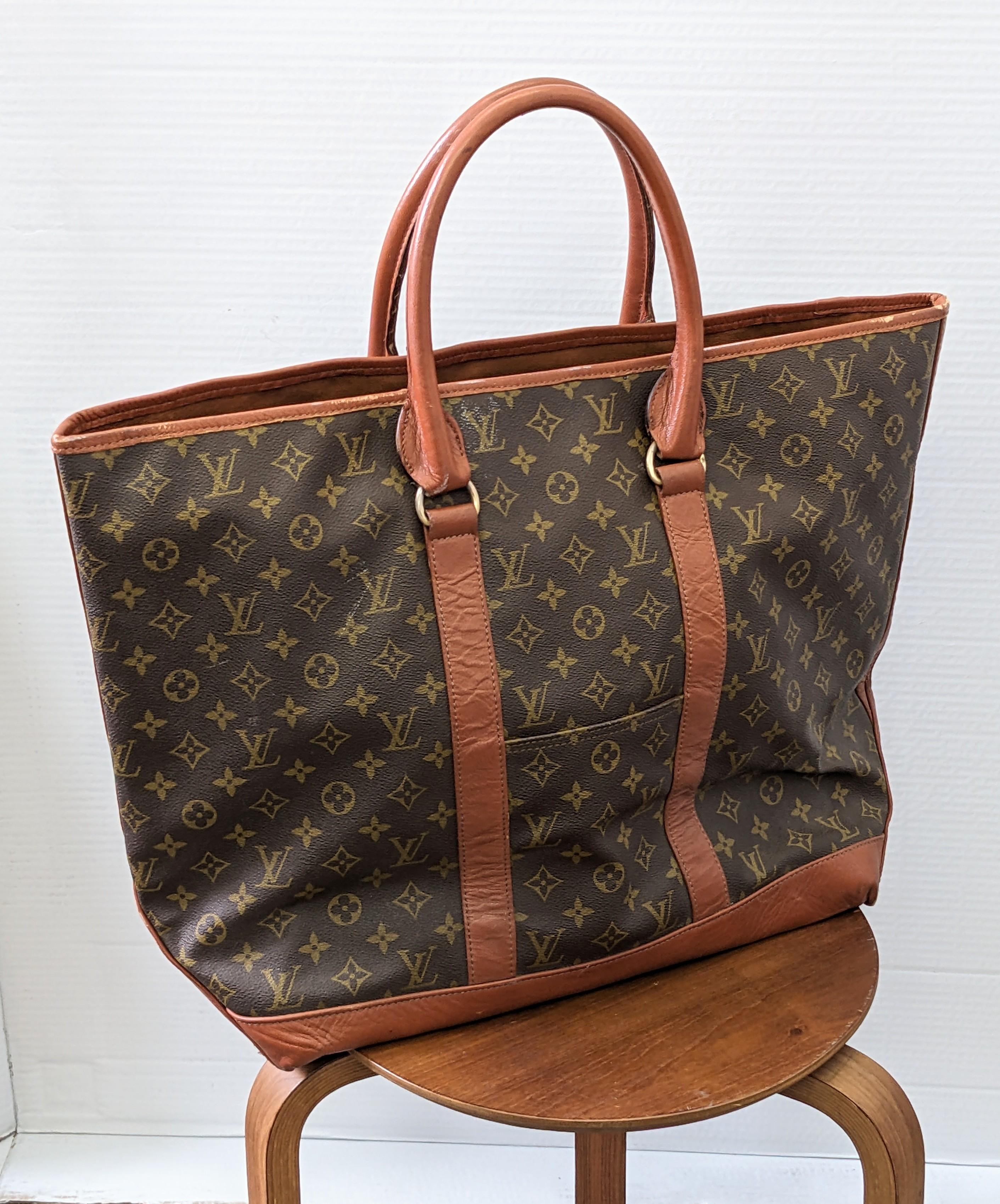 Brown Louis Vuitton Sac Weekend GM in Monogram Canvas, The French Co. For Sale