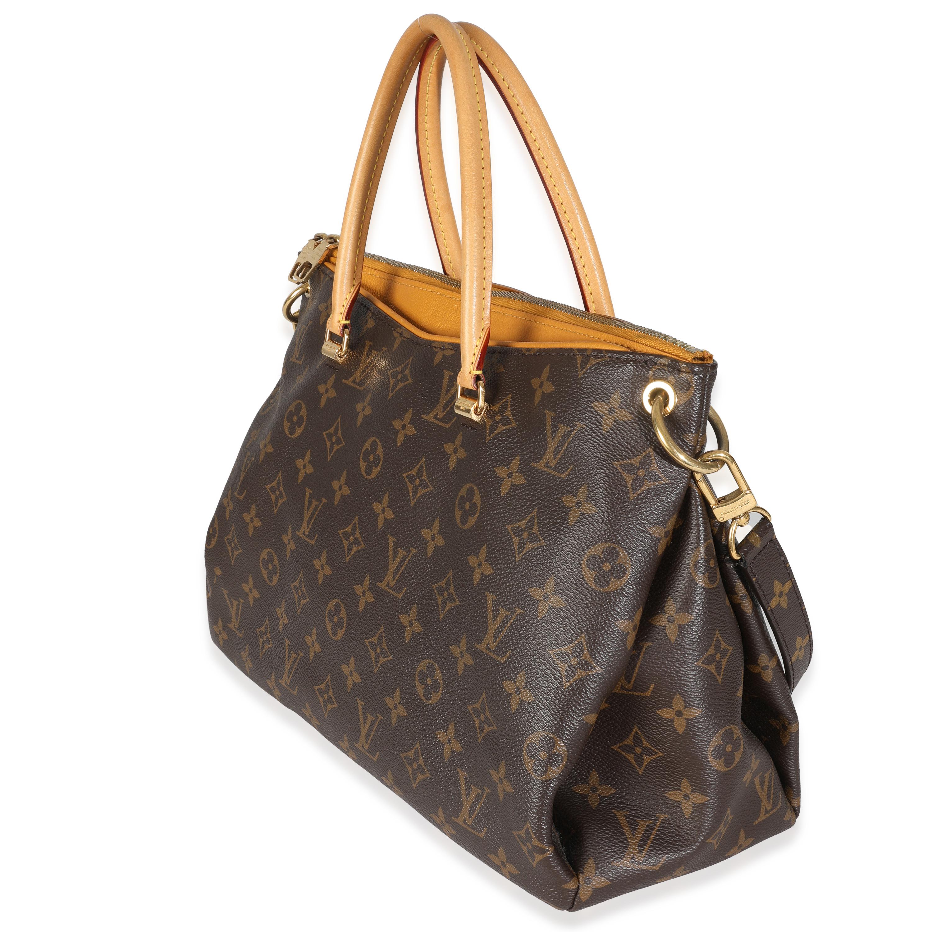 Women's or Men's Louis Vuitton Saffron Monogram Canvas Pallas MM For Sale