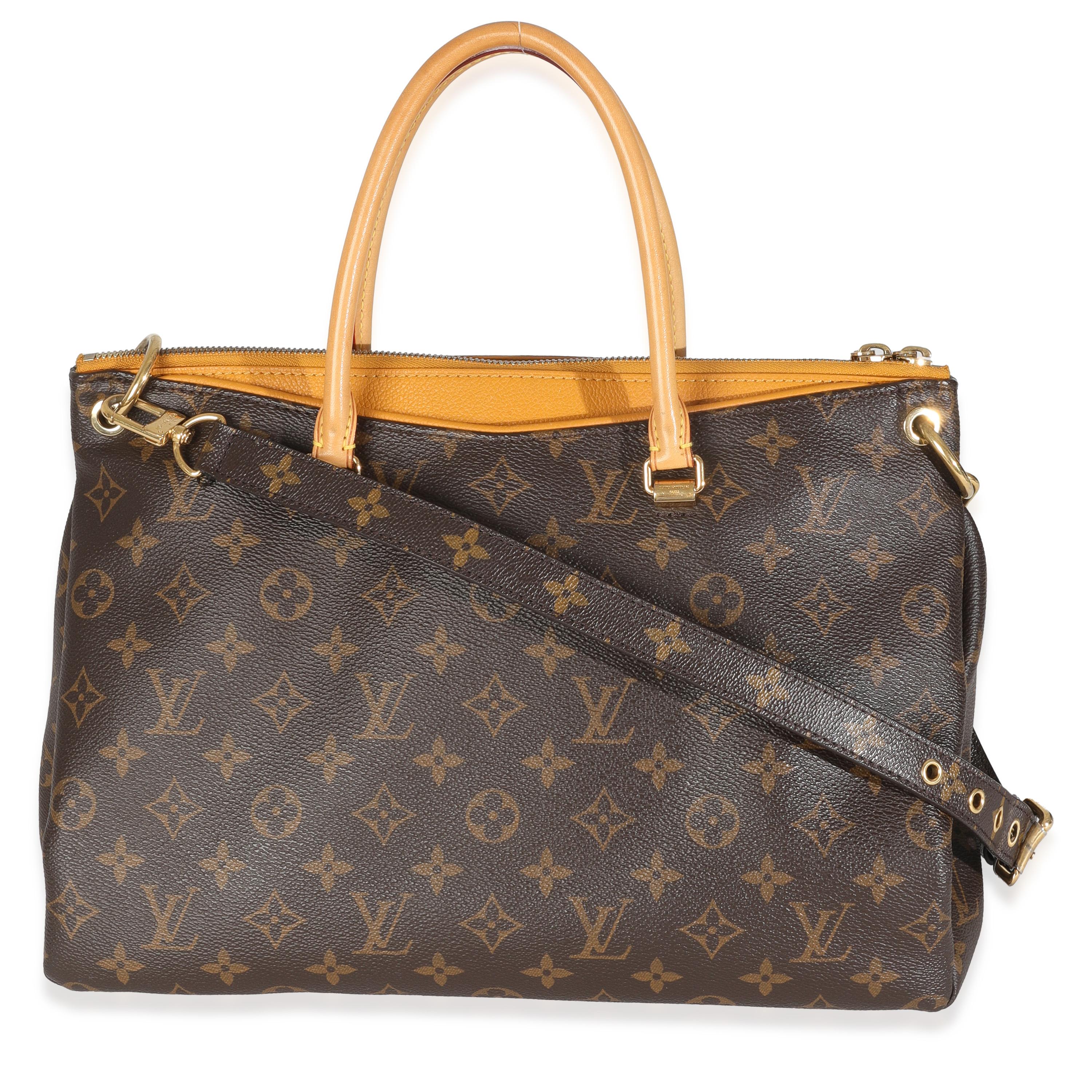 Louis Vuitton Saffron Monogram Canvas Pallas MM For Sale 4