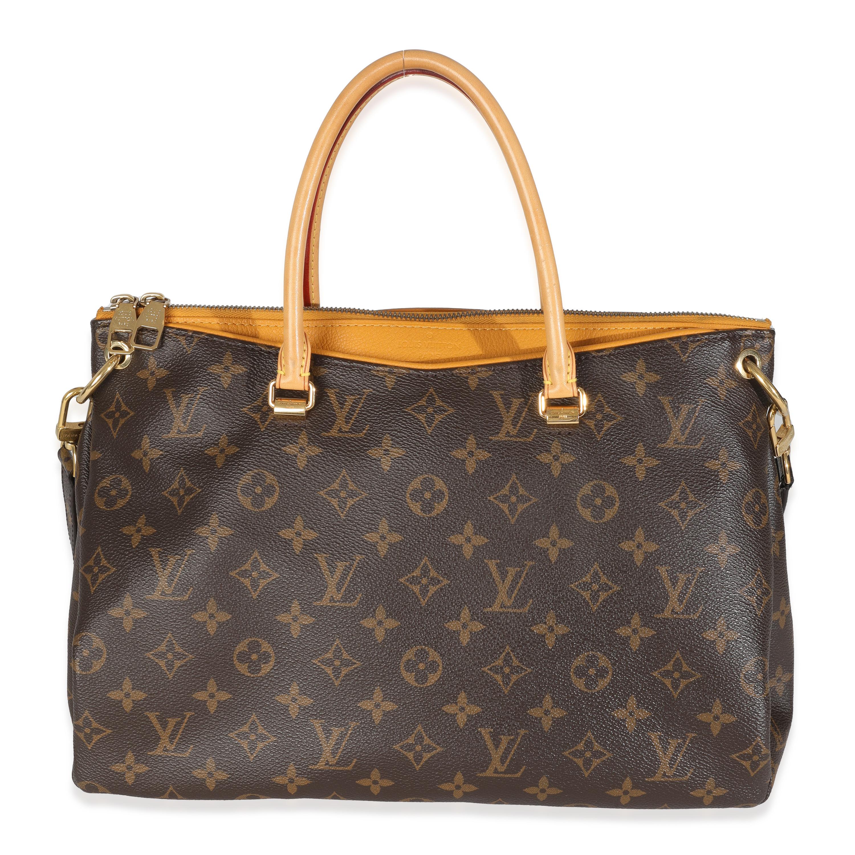 Louis Vuitton Saffron Monogram Canvas Pallas MM For Sale