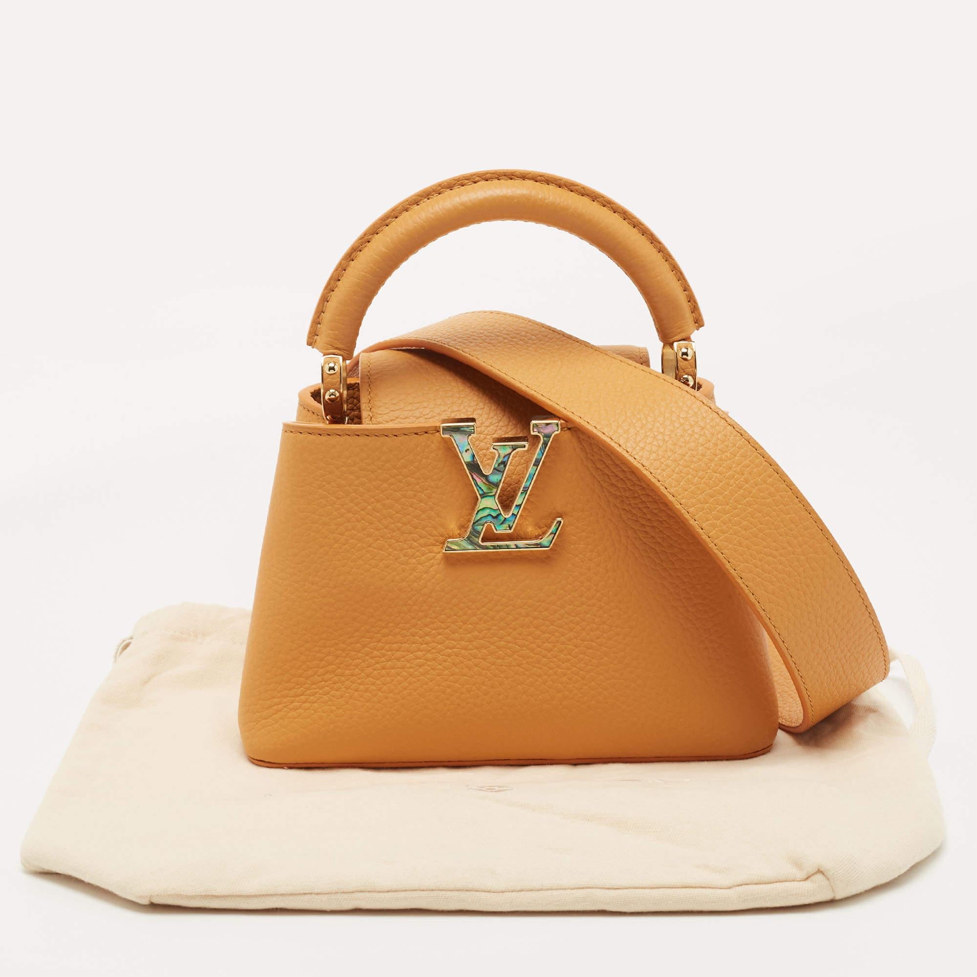 Louis Vuitton Safran Imperial Leather Capucines Mini Bag 6