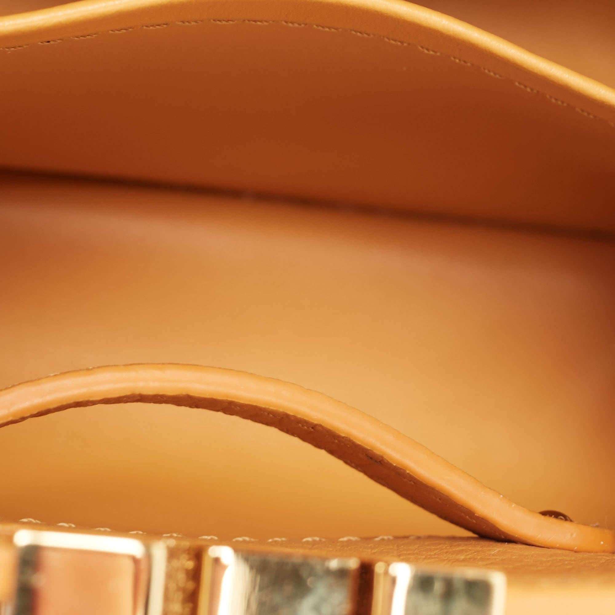 Women's Louis Vuitton Safran Imperial Leather Capucines Mini Bag