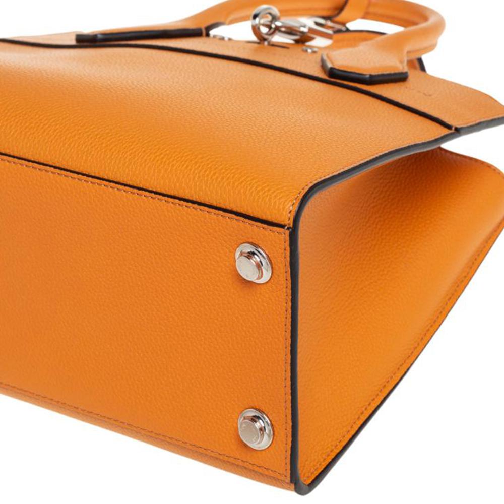 Orange Louis Vuitton Safran Leather City Steamer PM Bag