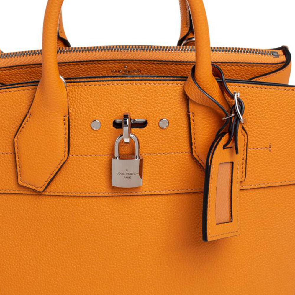 Women's Louis Vuitton Safran Leather City Steamer PM Bag