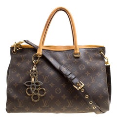 Louis Vuitton Safran Monogram Canvas and Leather Pallas Bag with Charm