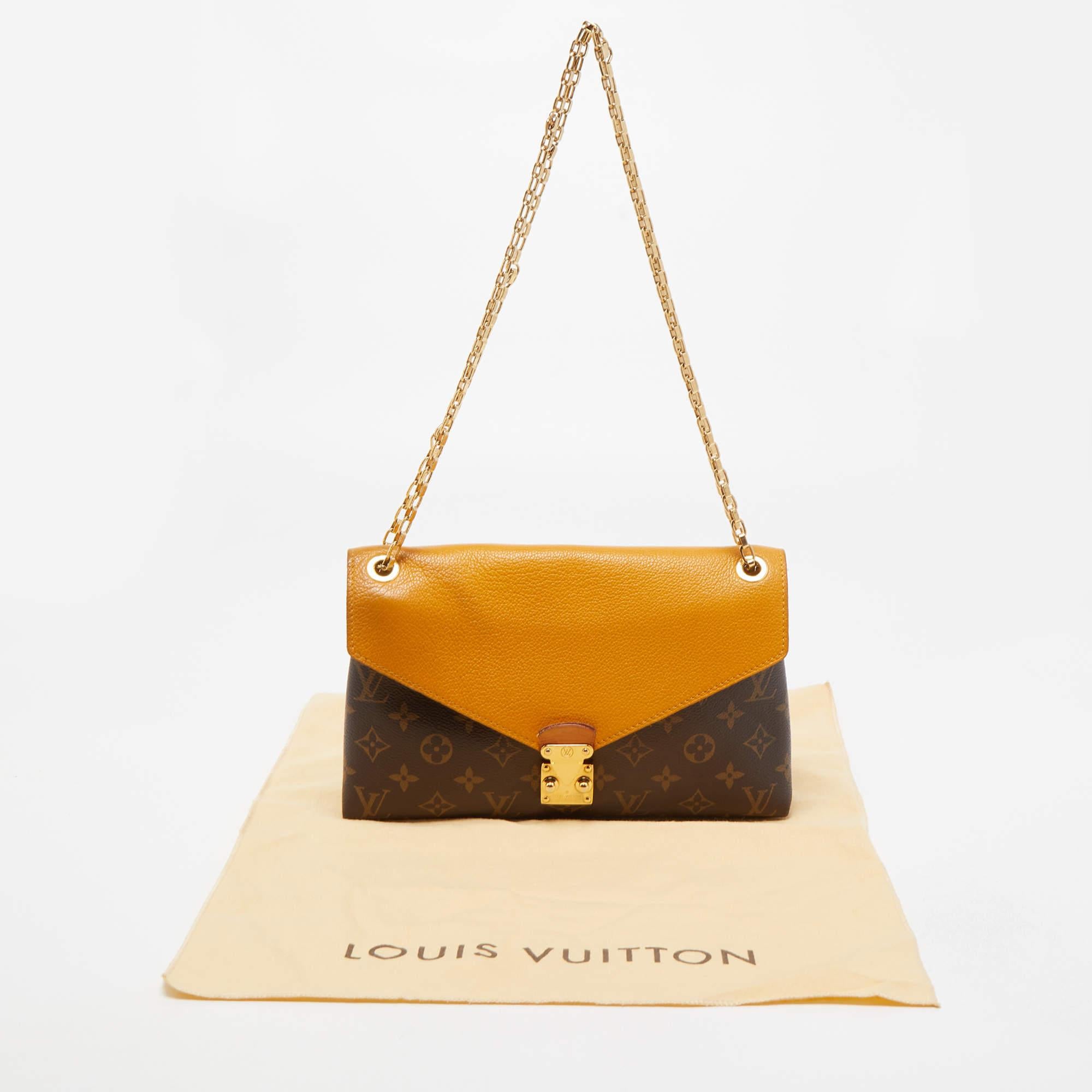Louis Vuitton Safran Monogram Canvas Pallas Chain Bag 15
