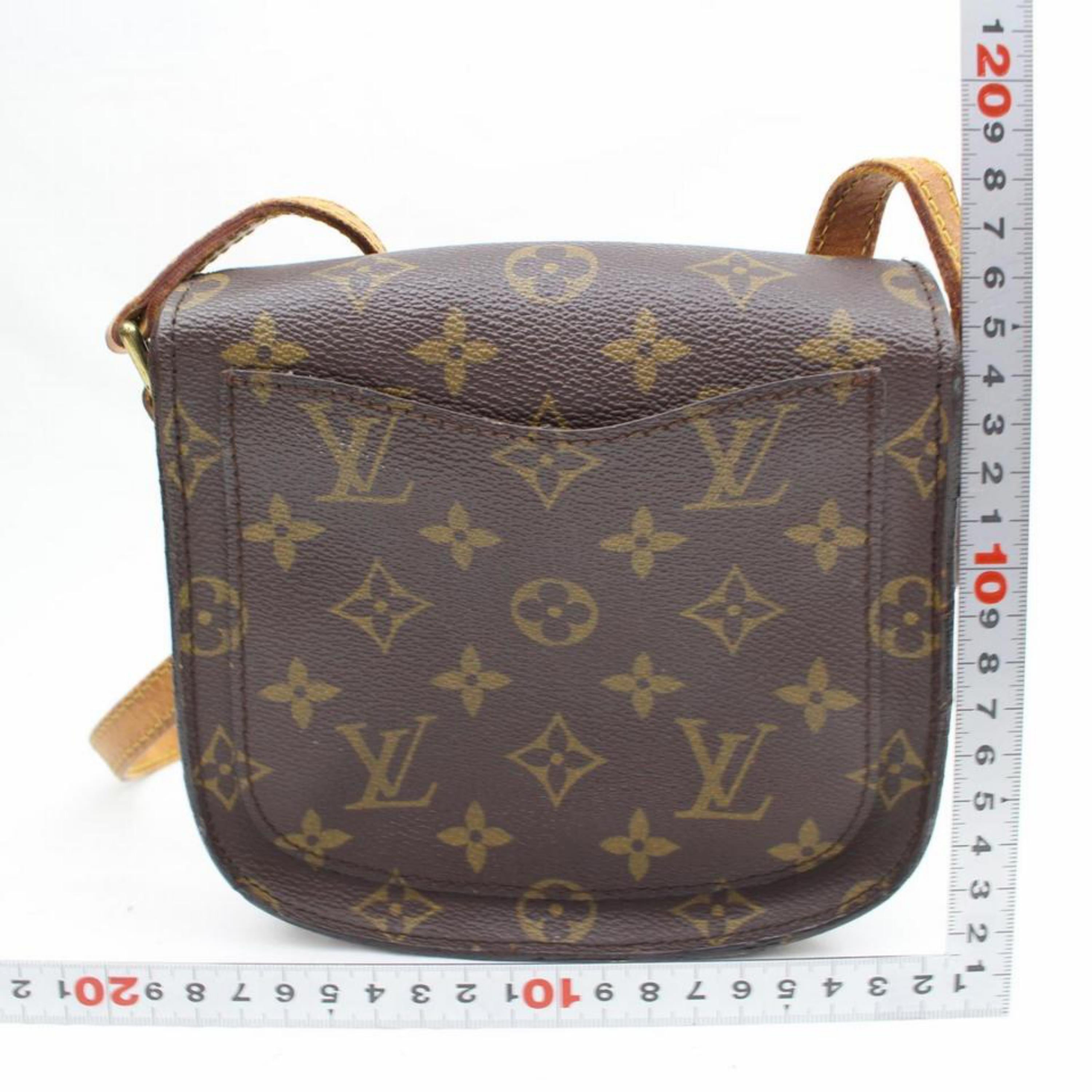 Louis Vuitton Saint Cloud Monogram Pm 869619 Brown Coated Canvas Shoulder Bag For Sale 2