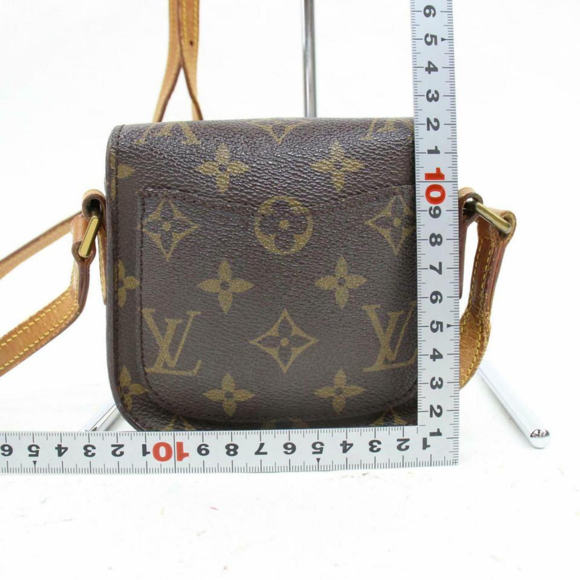 Women's Louis Vuitton Saint Cloud (Ultra Rare)  Pm 870306 Brown Canvas Cross Body Bag For Sale