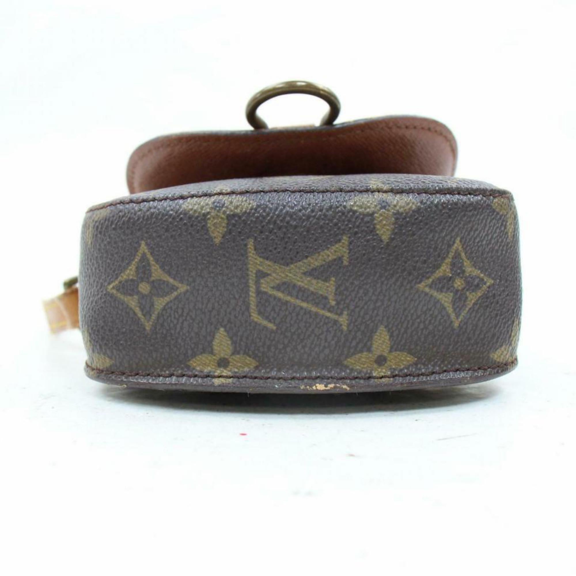 Louis Vuitton Saint Cloud (Ultra Rare)  Pm 870306 Brown Canvas Cross Body Bag For Sale 2