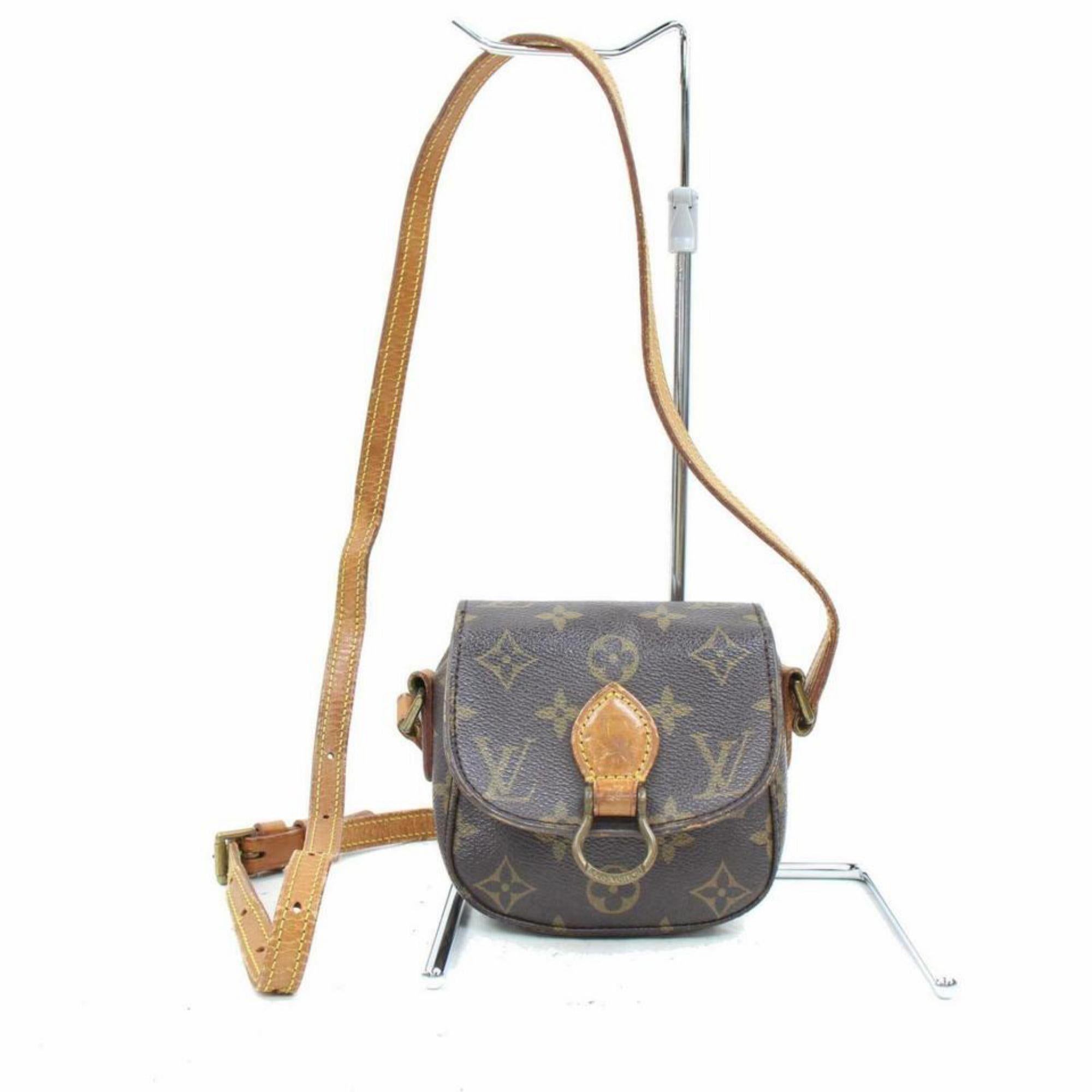 Louis Vuitton Saint Cloud (Ultra Rare)  Pm 870306 Brown Canvas Cross Body Bag For Sale 3