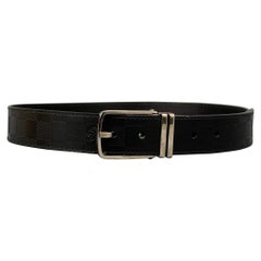 LOUIS VUITTON Saint-Cyr-Boston Size 34 Black Damier Leather Belt