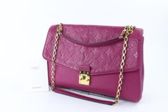 Louis Vuitton Saint Germain 07lz0720 Fuchsia Empreinte Leather Cross Body Bag