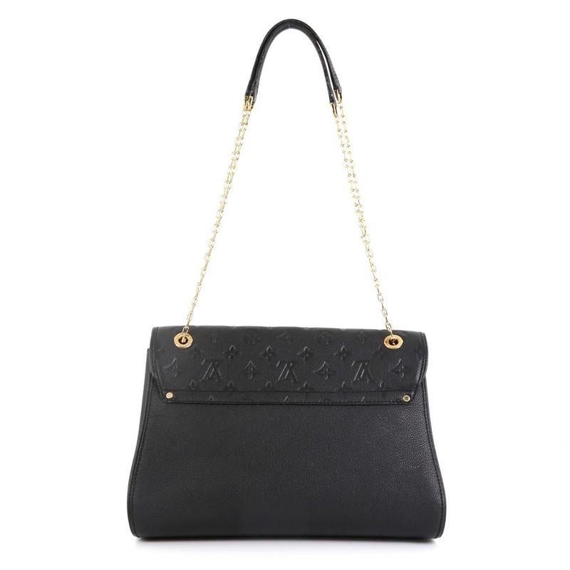Black Louis Vuitton Saint Germain Handbag Monogram Empreinte Leather MM