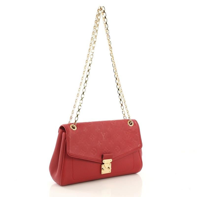 Red Louis Vuitton Saint Germain Handbag Monogram Empreinte Leather PM