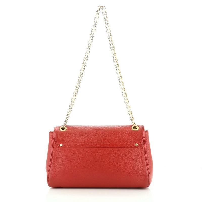 Red Louis Vuitton Saint Germain Handbag Monogram Empreinte Leather PM