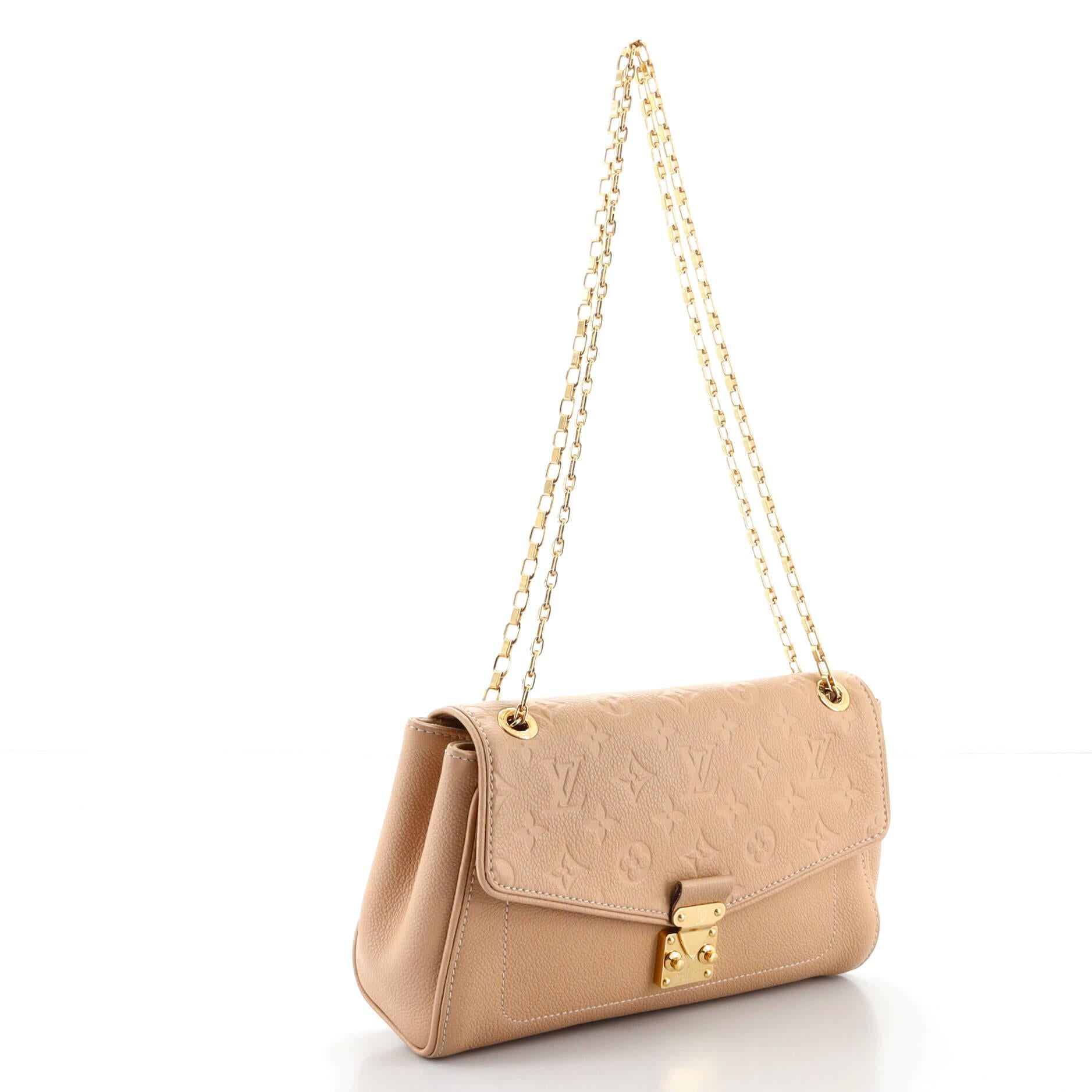 Brown Louis Vuitton Saint Germain Handbag Monogram Empreinte Leather PM