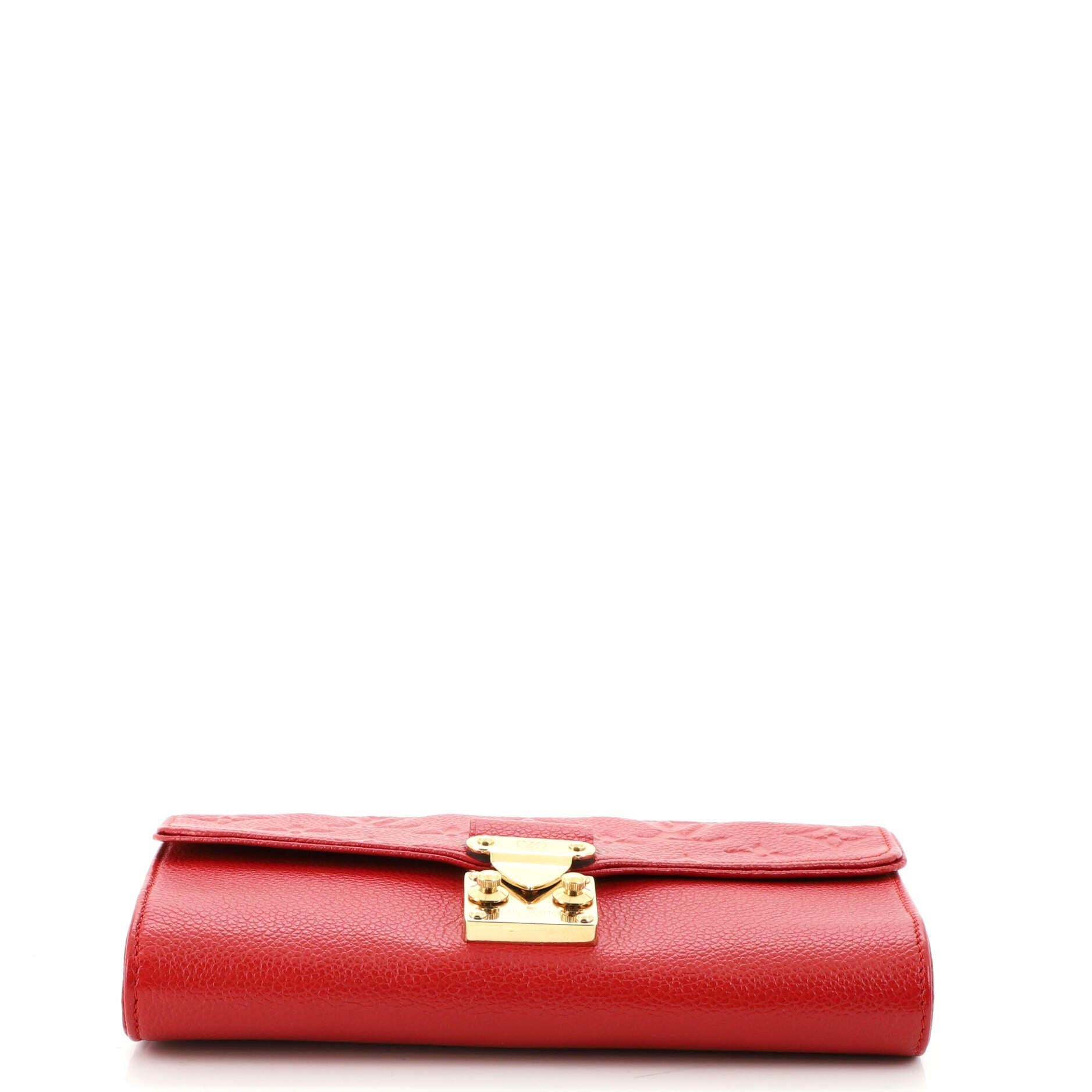 Red Louis Vuitton Saint Germain Pochette Monogram Empreinte Leather