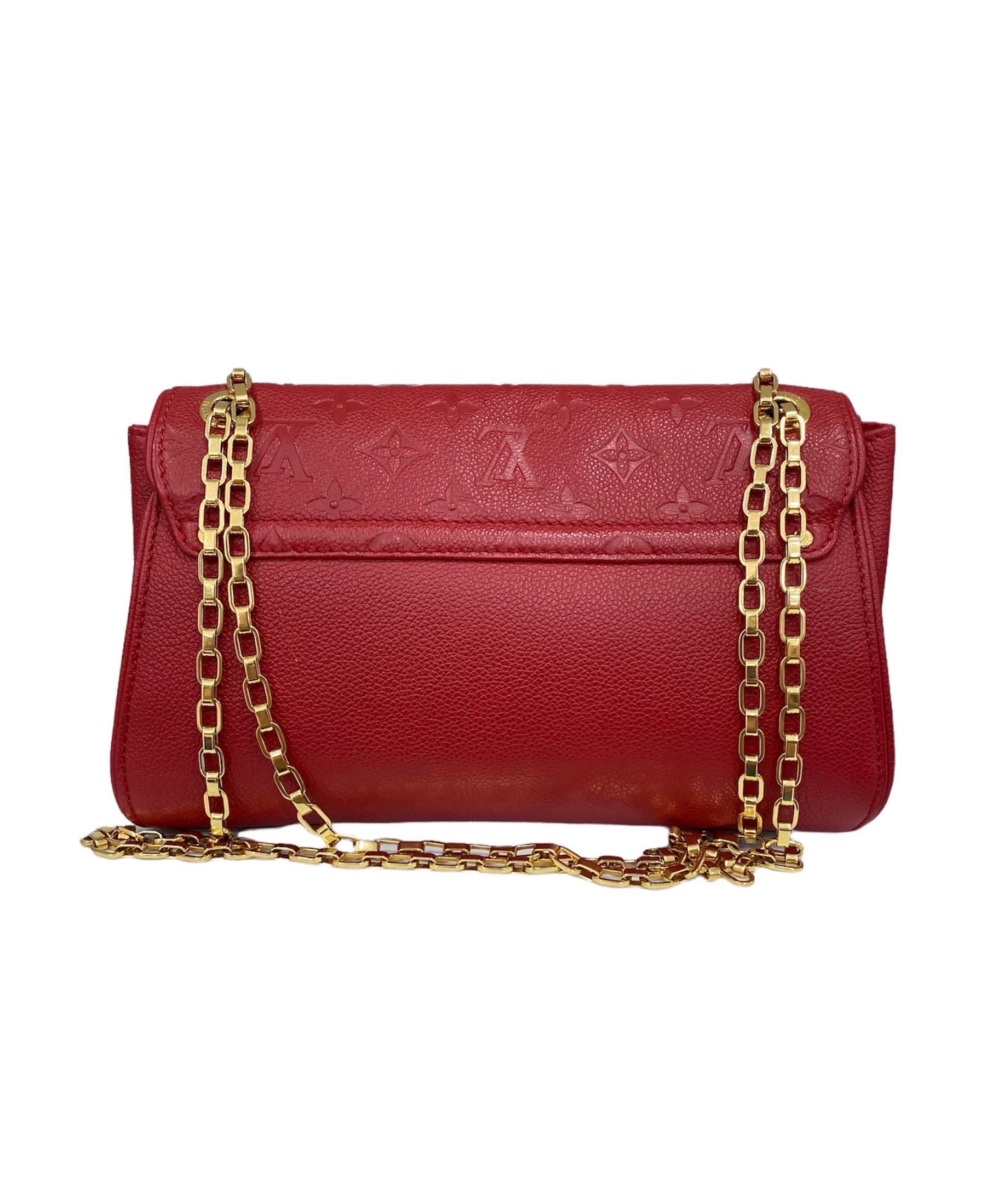 Louis Vuitton Saint Germain Red Shoulder Bag In Excellent Condition In Torre Del Greco, IT